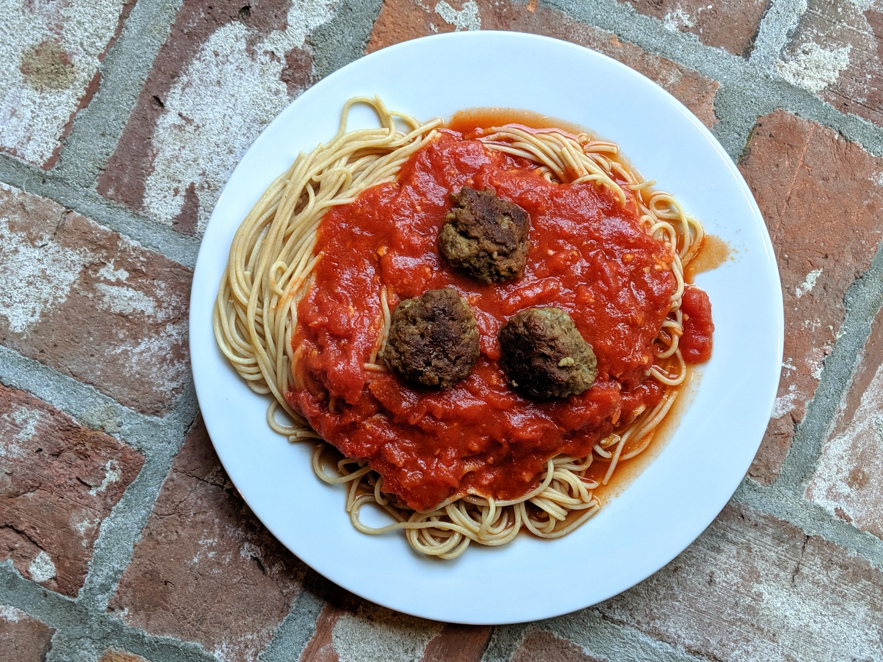 spaghetti and tvp meatballs textured vegetable protein healthy vegan gluten free tvp recipes recipe with tvp dinner or lunch