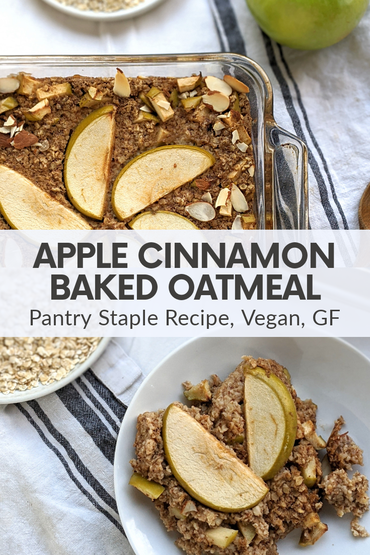 apple pie baked oat meal with cinnamon vegan gluten free oatmeal in the oven recipes with apples and coconut oil