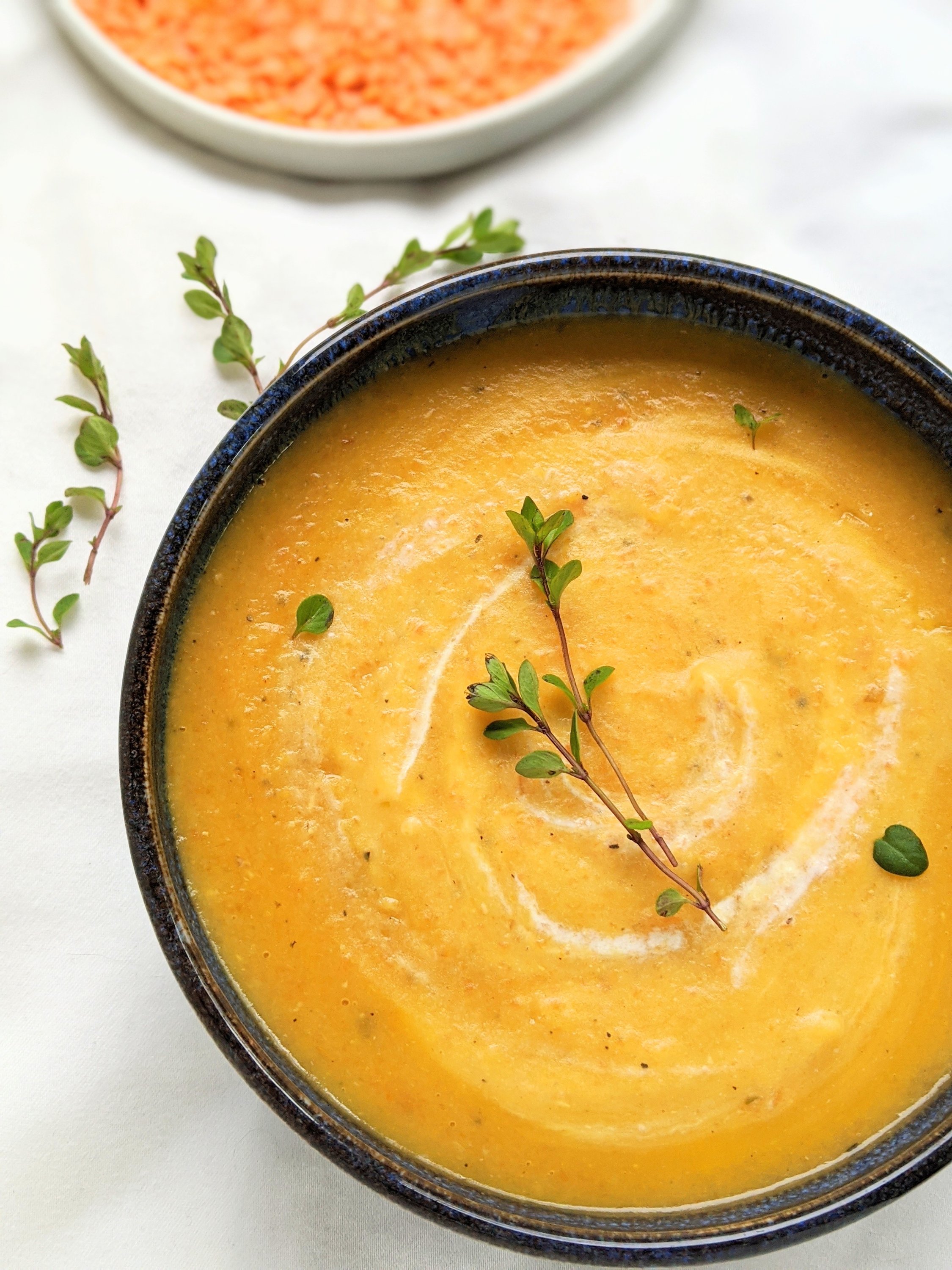 Everyday Carrot Lentil Soup by Flora & Vino that's the perfect 1