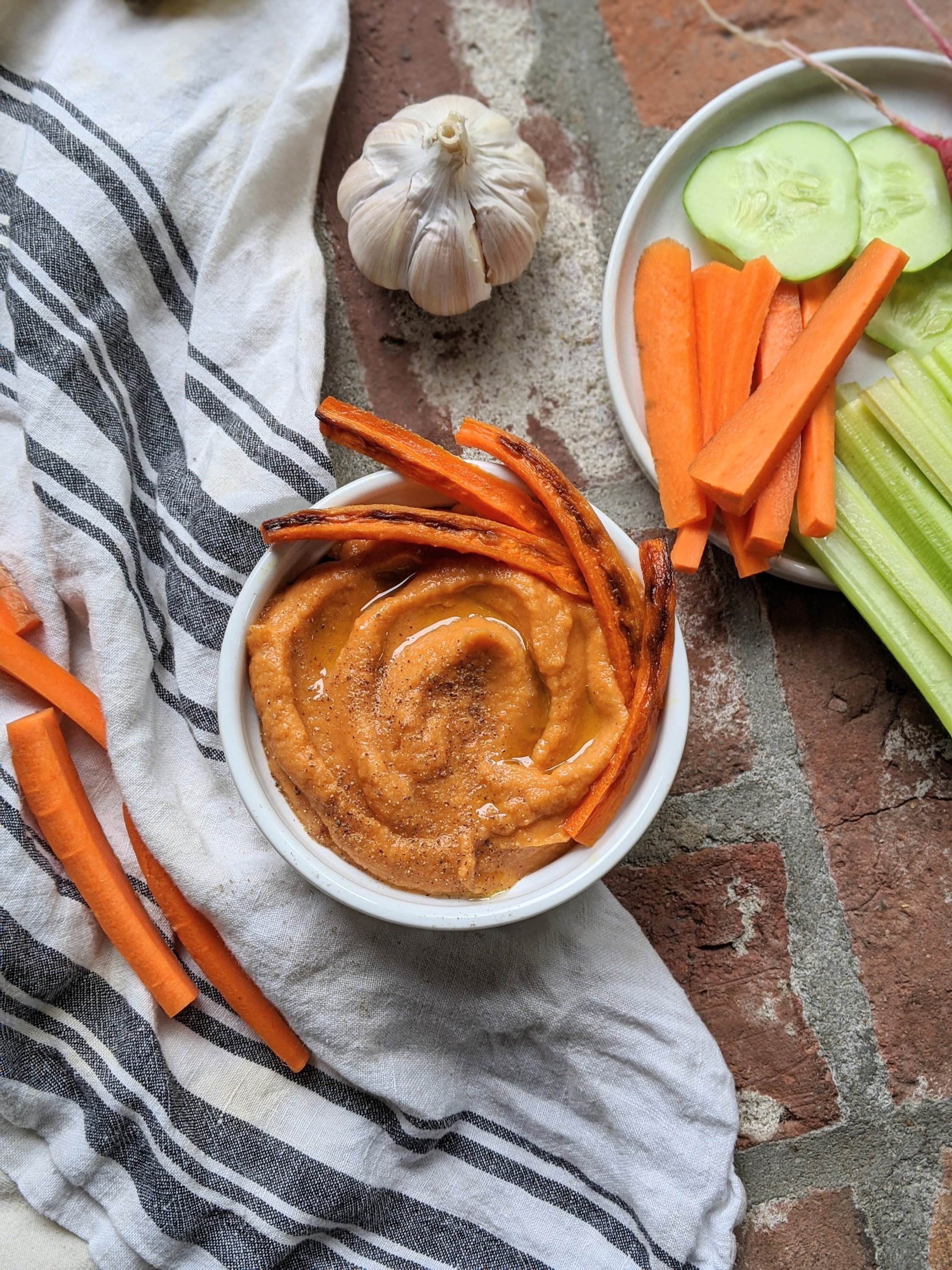 carrot hummus with no tahini healthy vegan gluten free snacks side dishes appetizers and dips
