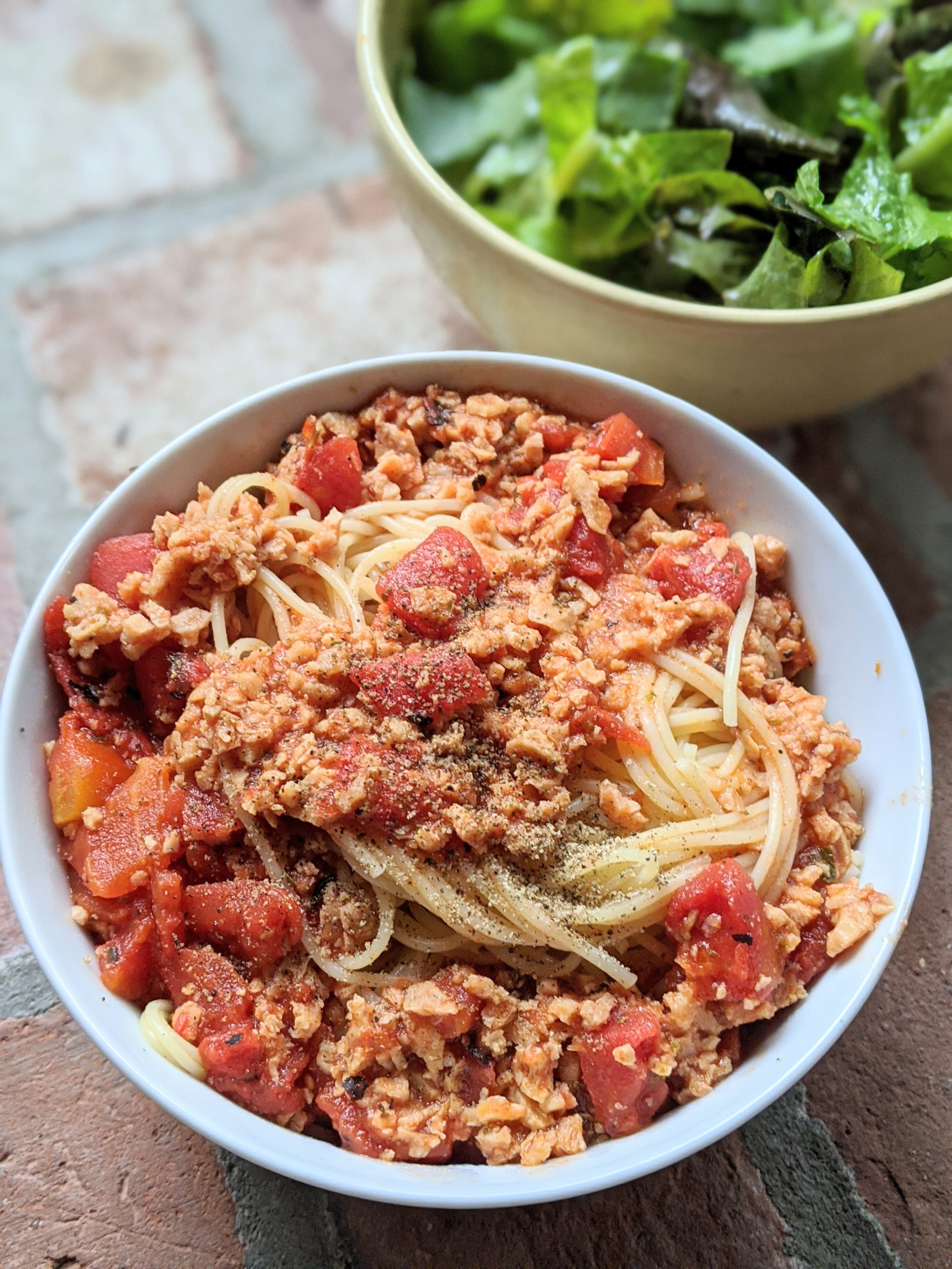 tvp meat sauce vegetarian meat sauce for pasta vegan spag bol sauce with tvp spaghetti Bolognese with textured vegetable protein gluten free pasta sauce tomato sauce with tvp