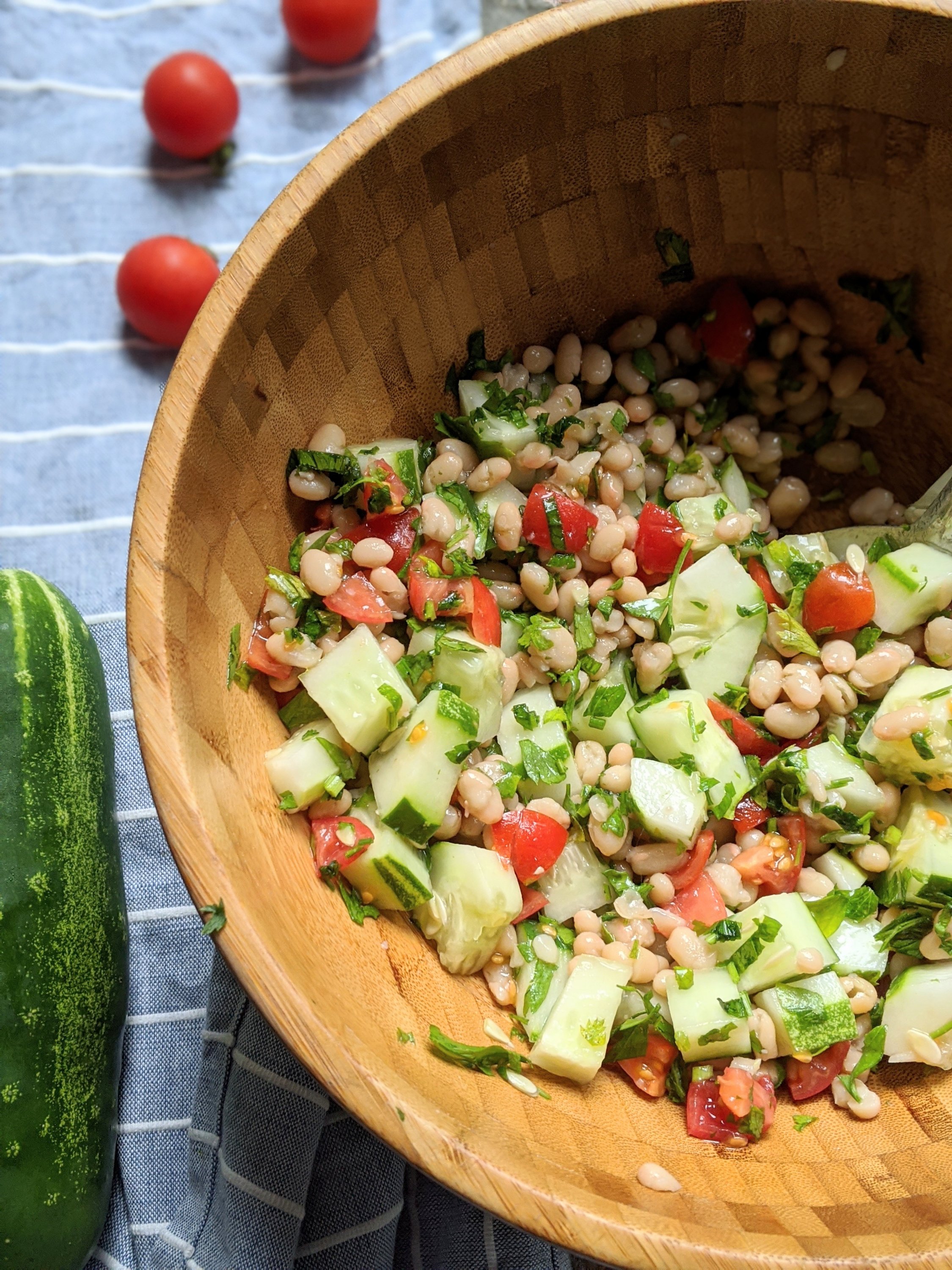 no cook summer salad recipes with beans vegan vegetarian gluten free plant based healthy potluck recipes everyone will love with summer produce salad seasonal eats