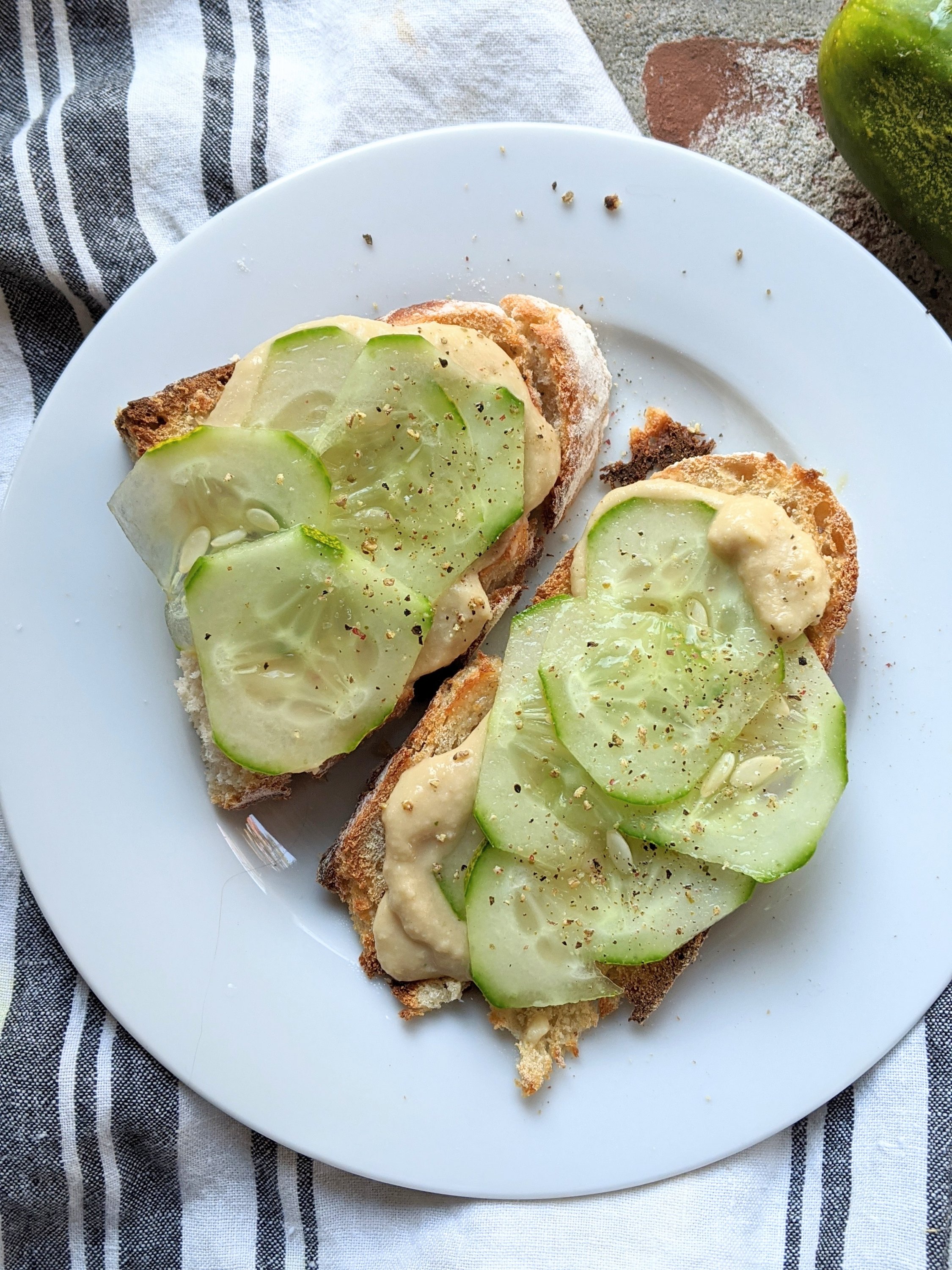 best vegetarian breakfast ideas healthy gluten free easy cucumber toast with homemade hummus recipe