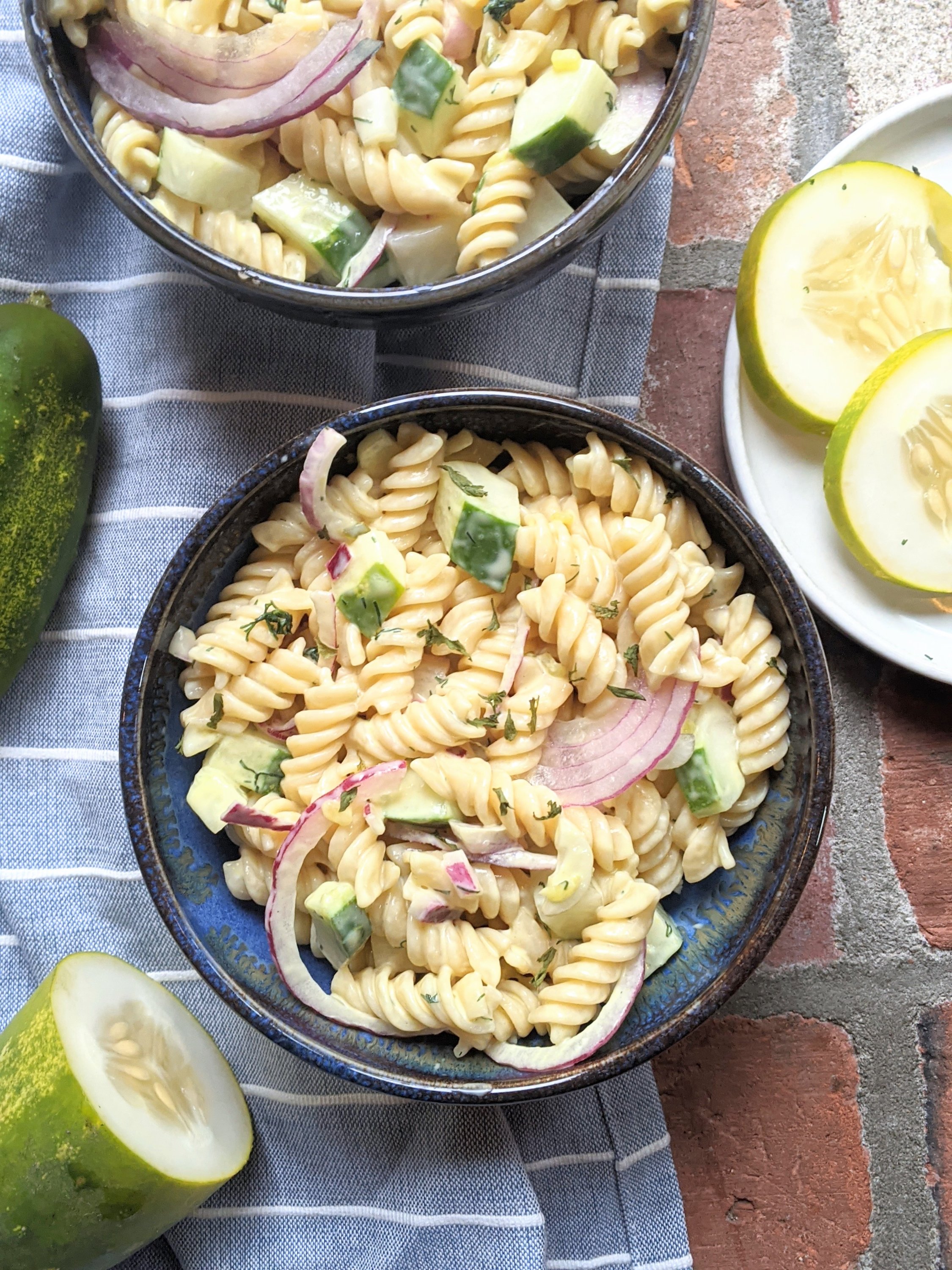 garden cucumber pasta salad vegan gluten free healthy homemade side dishes for summer party bbq potluck brunch everyone will love crowd pleasers favorites viral