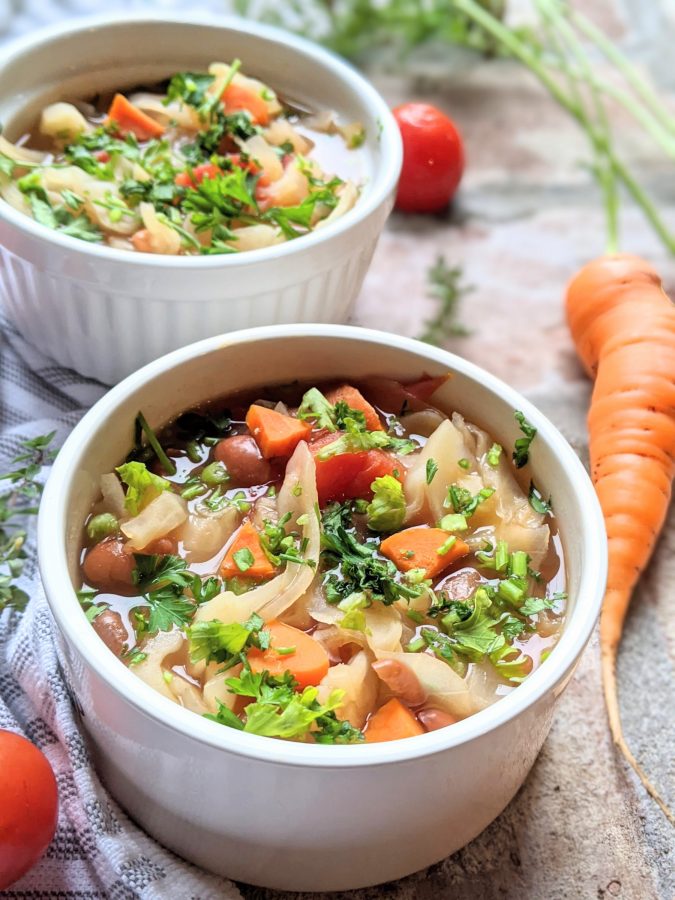 Vegan Bean and Cabbage Soup (Vegan, Gluten Free)