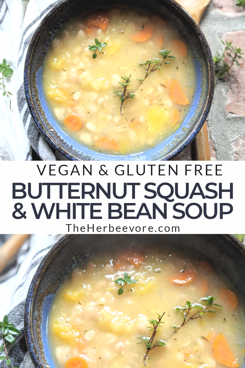 butternut squash and white bean soup recipe healthy vegan gluten free easy to make 30 minutes recipes