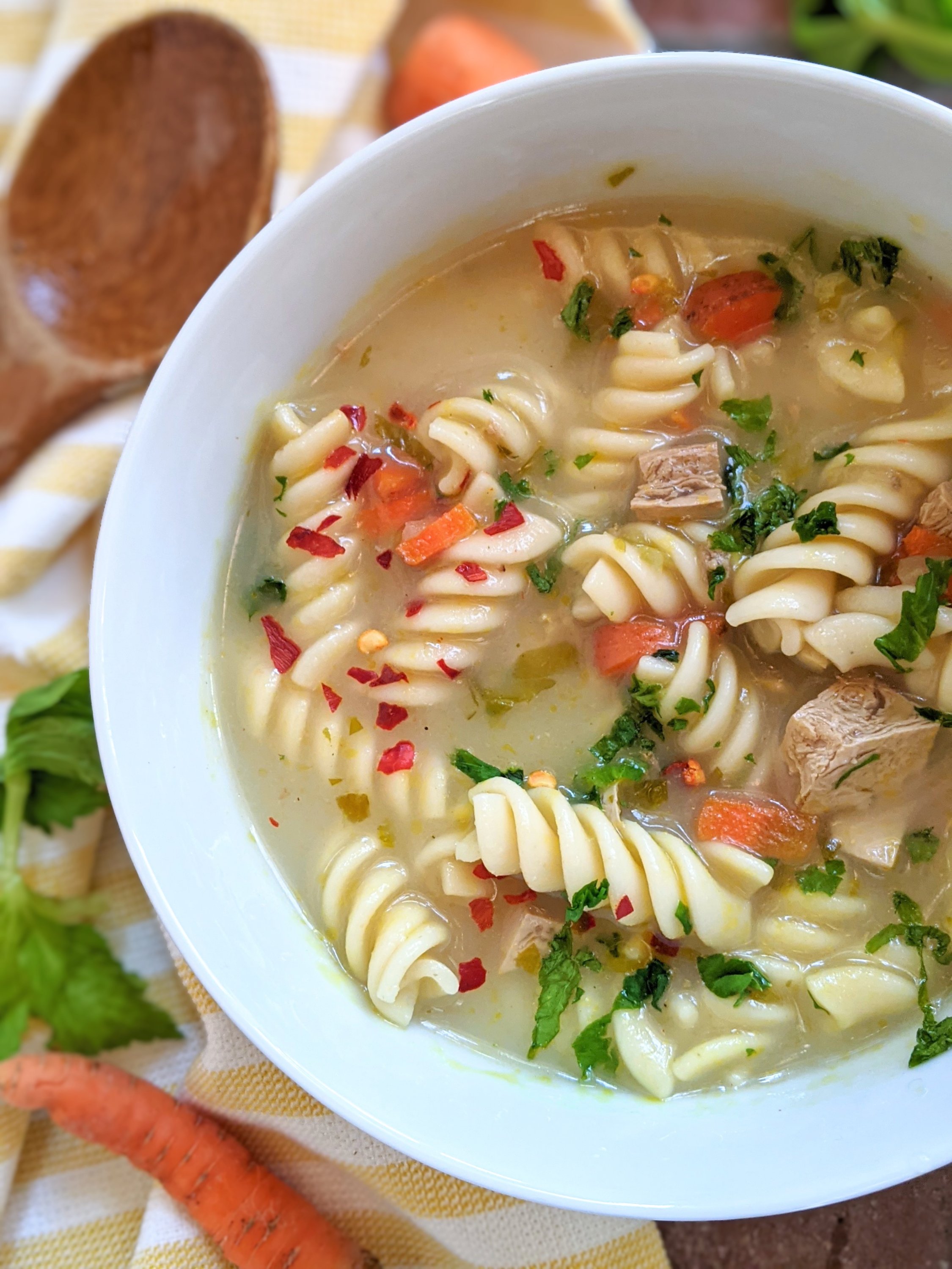 Tofu Noodle Soup Recipe (Vegan Chicken Noodle Soup)