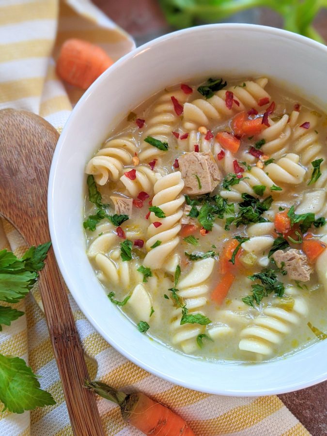 Creamy Tofu Noodle Soup (Vegan, Gluten Free) - The Herbeevore