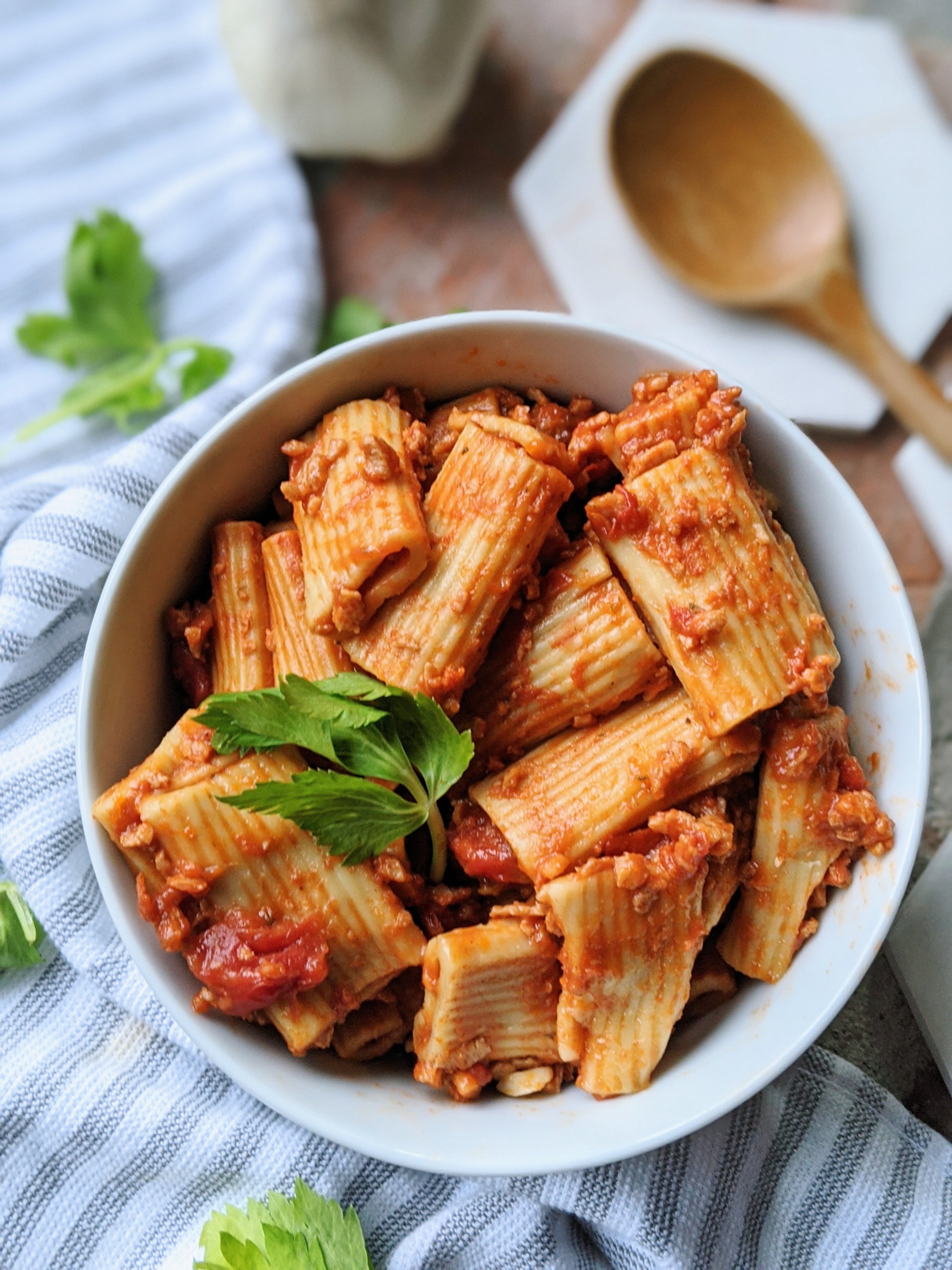 high protein pasta instant pot vegan vegetarian meatless gluten free healthy dump dinner recipe