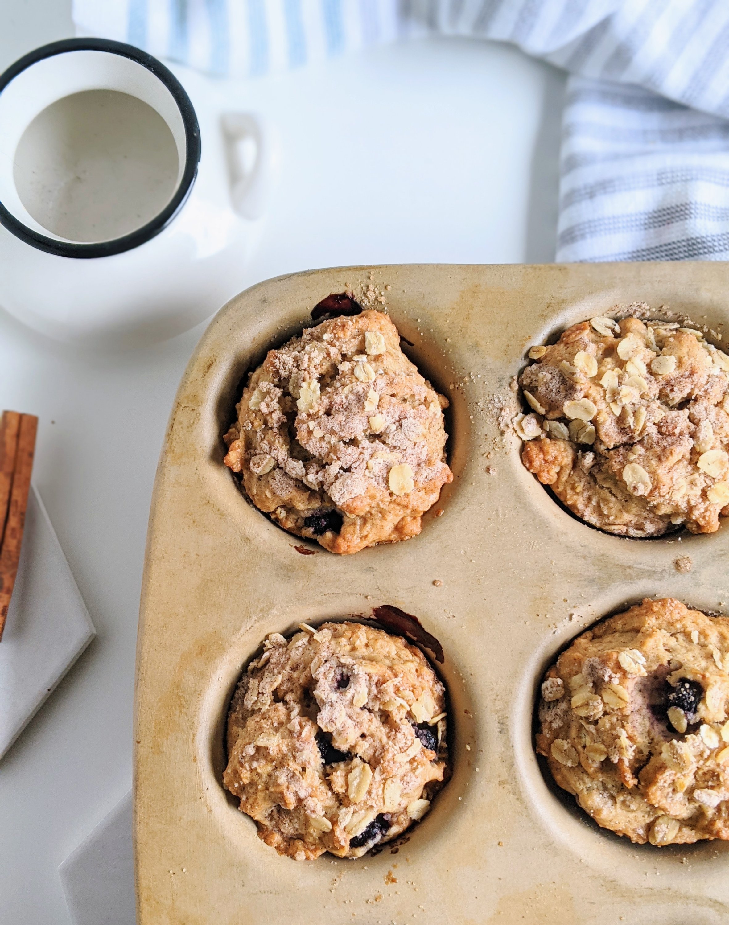 diy blueberry muffin recipe vegan homemade pantry staple ingredients staples healthy made from scratch flour sugar oats oatmeal muffins