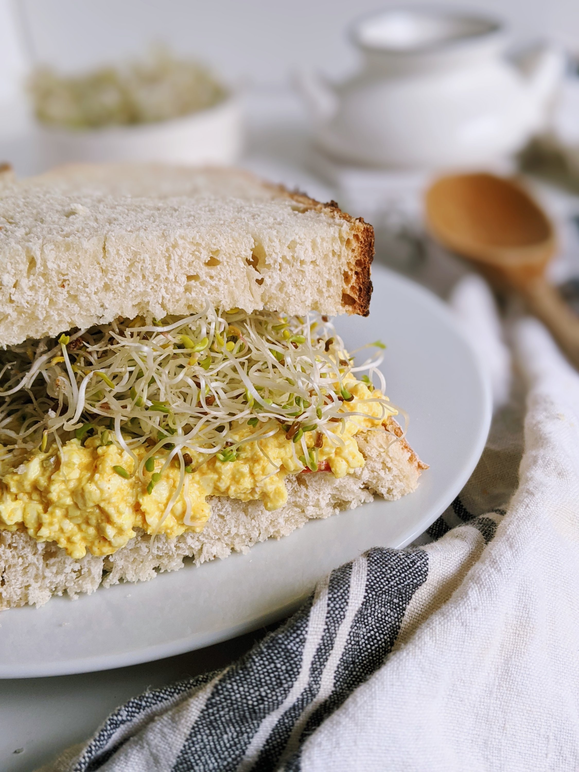 vegan egg salad sandwich with turmeric curcumin healthy recipes that use dried turmeric root vegan gluten free vegetarian protein from plants plant based