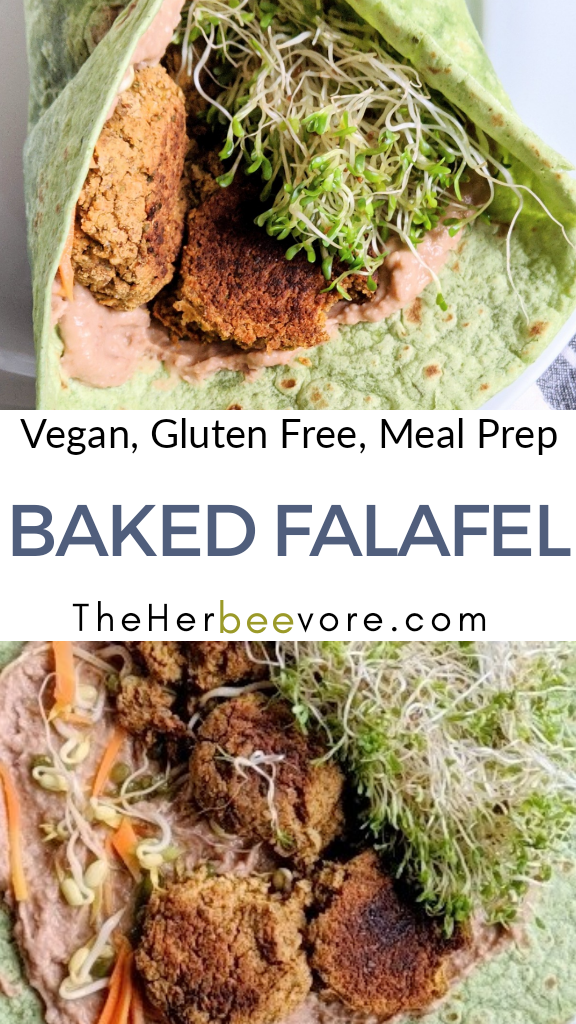 baked falafel balls recipe vegan gluten free canned chickpeas oil free fat free healthy garbanzo bean falafel low sodium