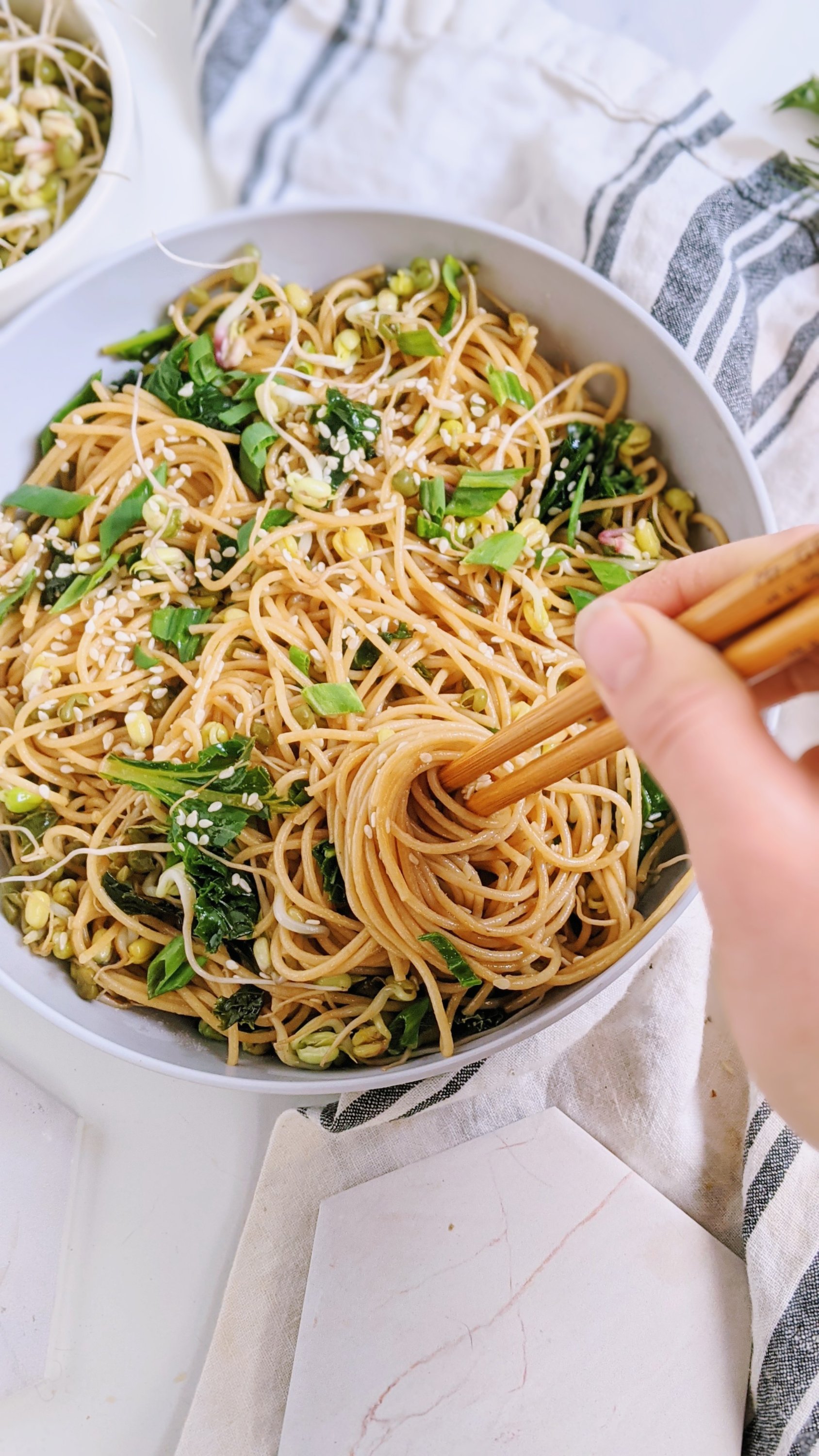 vegan garlic sesame noodles recipe vegan gluten free 15 minutes easy recipes dinners lunches make ahead