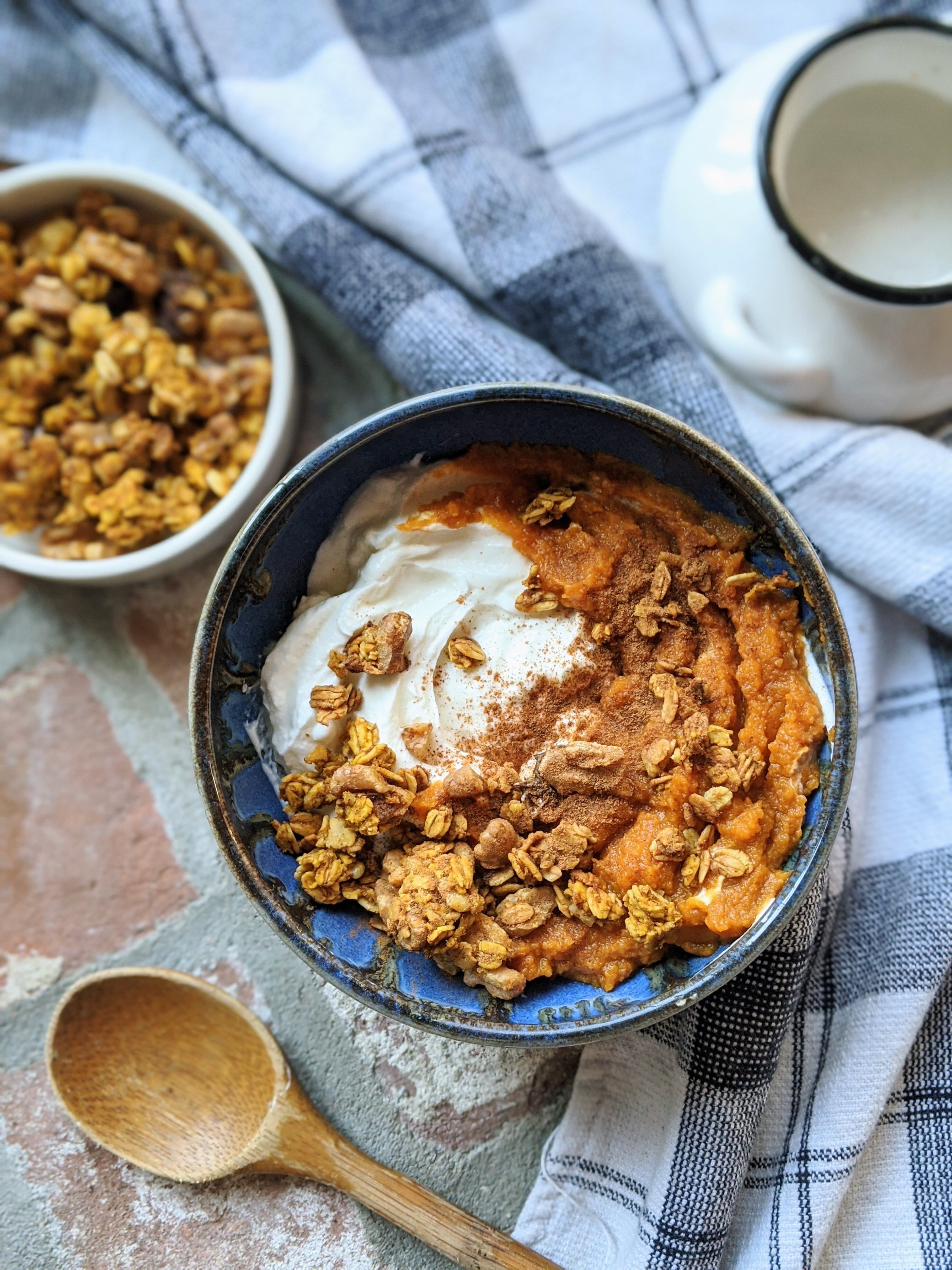 can i eat leftover canned pumpkin by itself for breakfast mix with yogurt and granola and you have a parfait vegan gluten free vegetarian