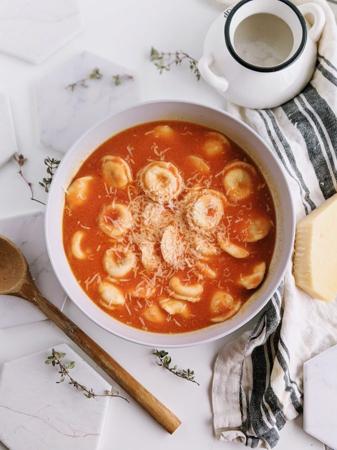 Creamy Tomato Ravioli Soup Recipe (Vegan, GF) The Herbeevore