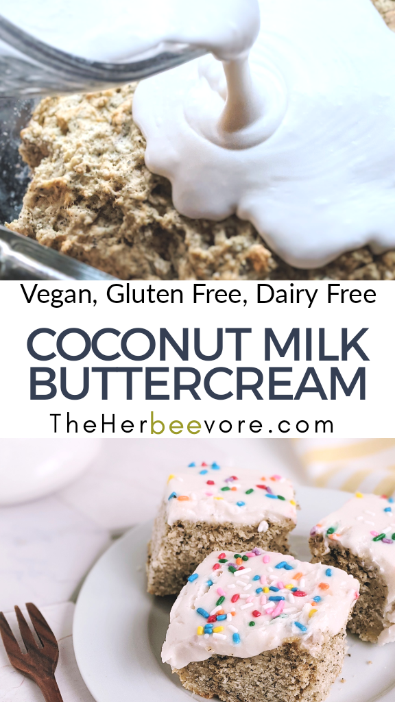 dairy free buttercream frosting icing vegan gluten free coconut milk coconut cream plant based veganuary cake decorating cupcakes cakes
