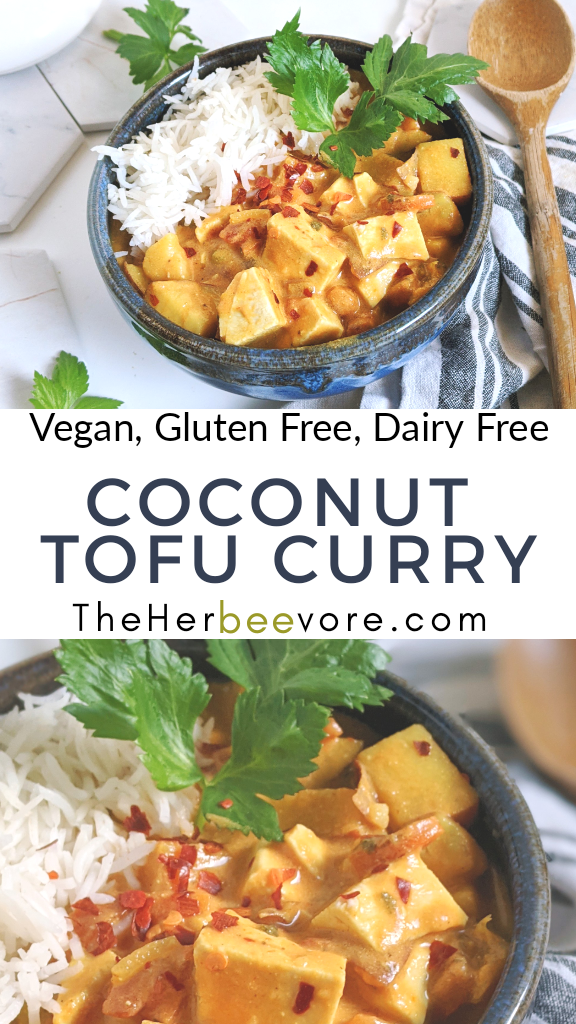 coconut curry tofu recipe healthy gluten free tofu and vegetarbles dinner easy vegan high protein meals recipes gluten free vegetarian meatless
