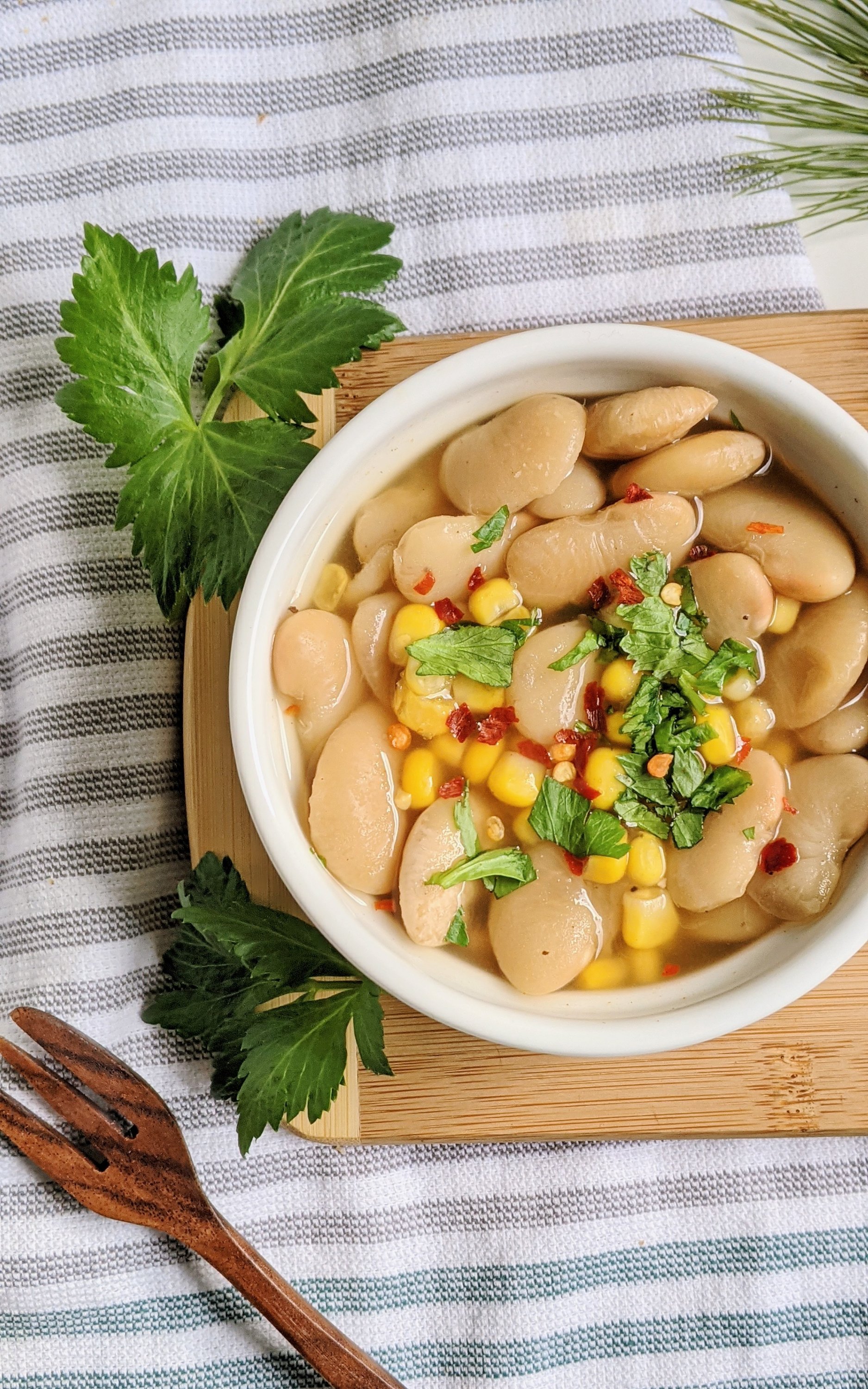 vegan succotash recipe in the instant pot pressure cooker dried beans no soaking healthy high protein summer recipes all year pantry staples gluten free vegetarian