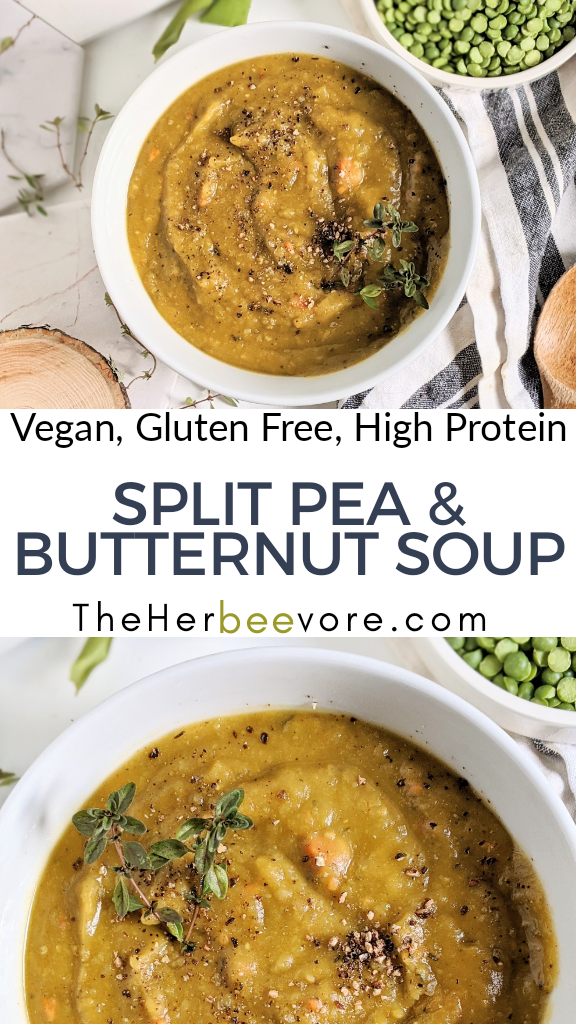vegan pea soup recipe with butternut squash creamy healthy vegan detox soup recipes with carroes celery onion spices thyme and salt