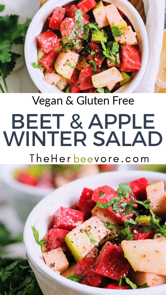 beet and apple winter salad recipe with apple cider vinegar dressing healthy vegetarian veganuary winter salads recipes for raw vegan filling healthy beet apple
