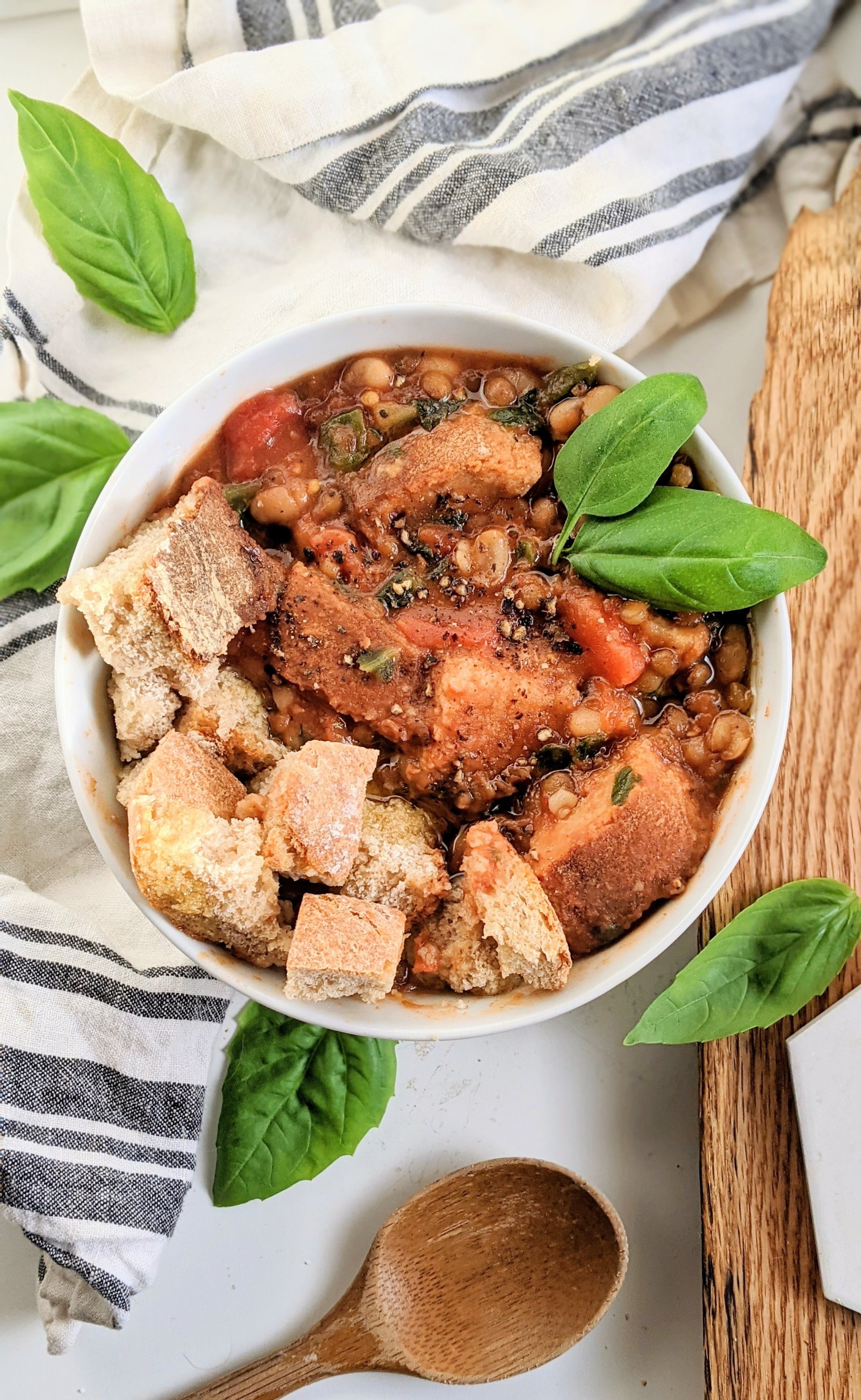 vegan ribollita soup with lentils high protein italian soups vegetarian meatless gluten free bread ribollita recipes veganuary healthy bread soup tuscan italian appetizers meals