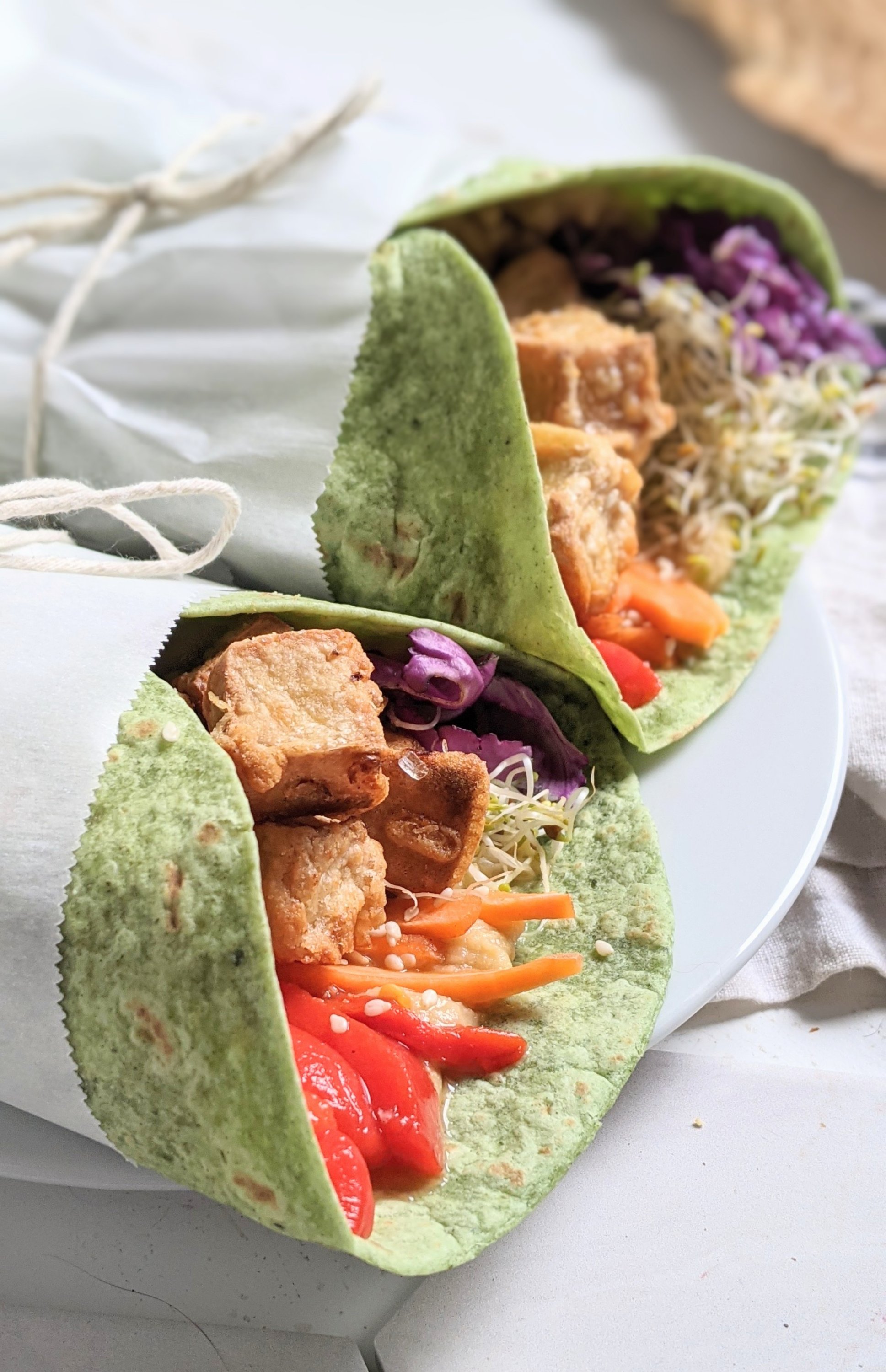 high protein vegetarian lunches lunch ideas recipes healthy vegan sandwiches wraps with crispy tofu filling vegan meal ideas keep you full until dinner plant based protein recipes healthy