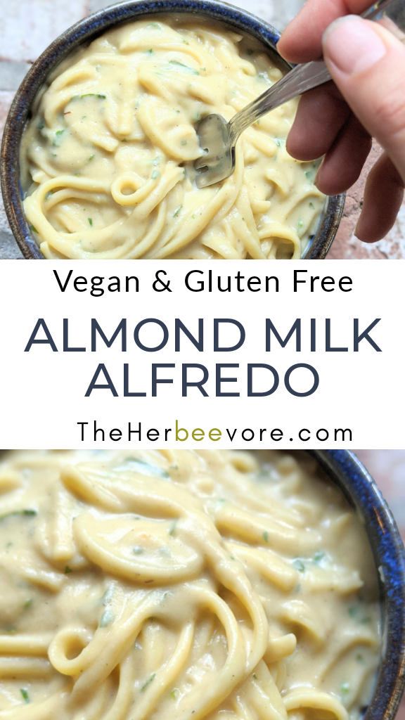 almond milk alfredo sauce recipe healthy vegan gluten free dary free alfredo pasta fettuccine alfredo sauce