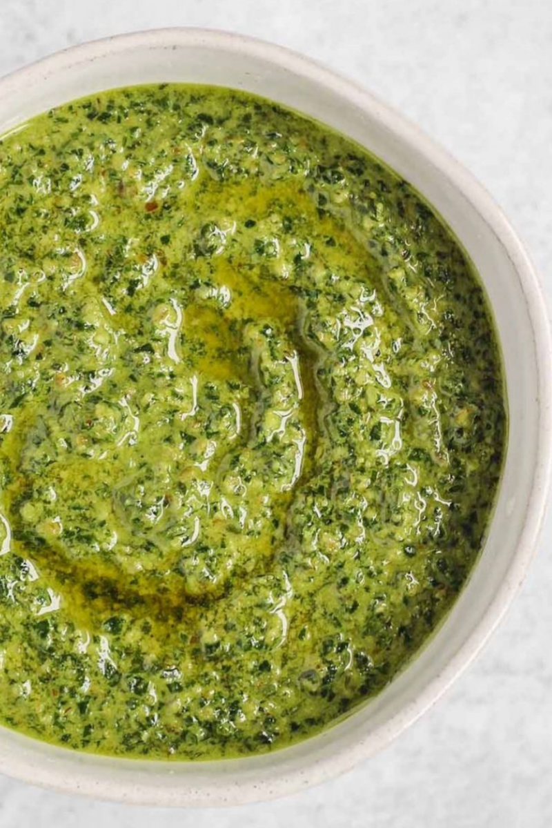 Avocado Parsley Pesto Sauce Recipe Vegan Gluten Dairy Free