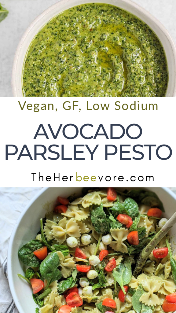 avocado parsley pesto recipe vegetarian recipes vegan gluten free pesto sauce no salt added parsley avocado pesto with walnuts and olive oil garlic