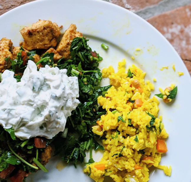 yellow rice and tzatiki vegan gluten free healthy mediterranean yellow rice recipes at home with leftover white rice and turmeric spiced yellow rice and vegetables