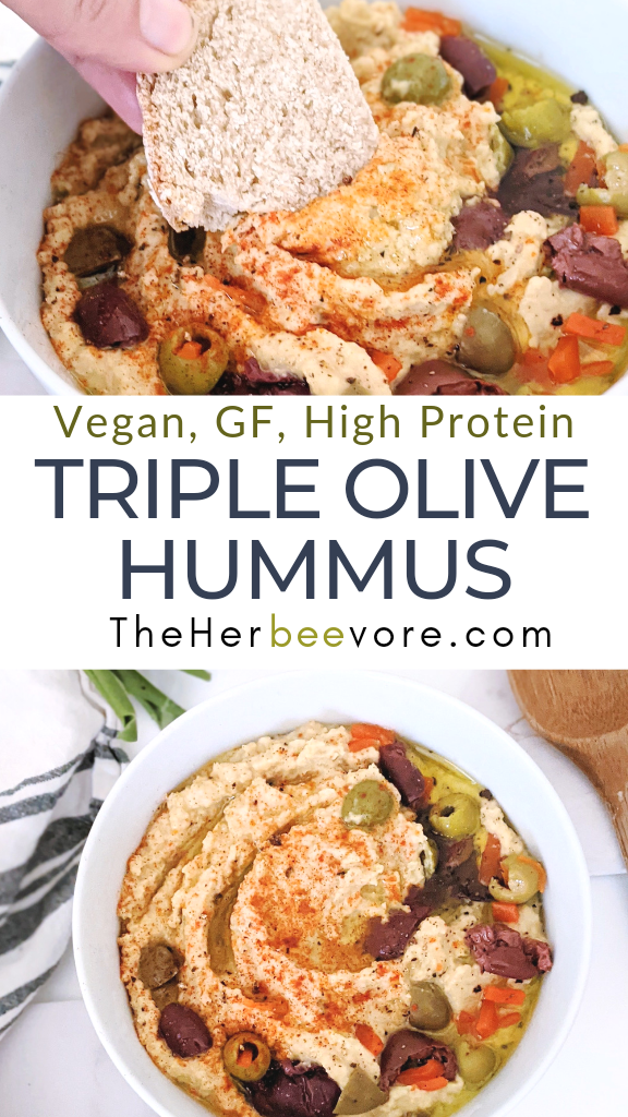 olive hummus no tahini recipe simple vegan gluten free party appetizers with hummus healthy plant based vegetarian olive dip tapanade hummous