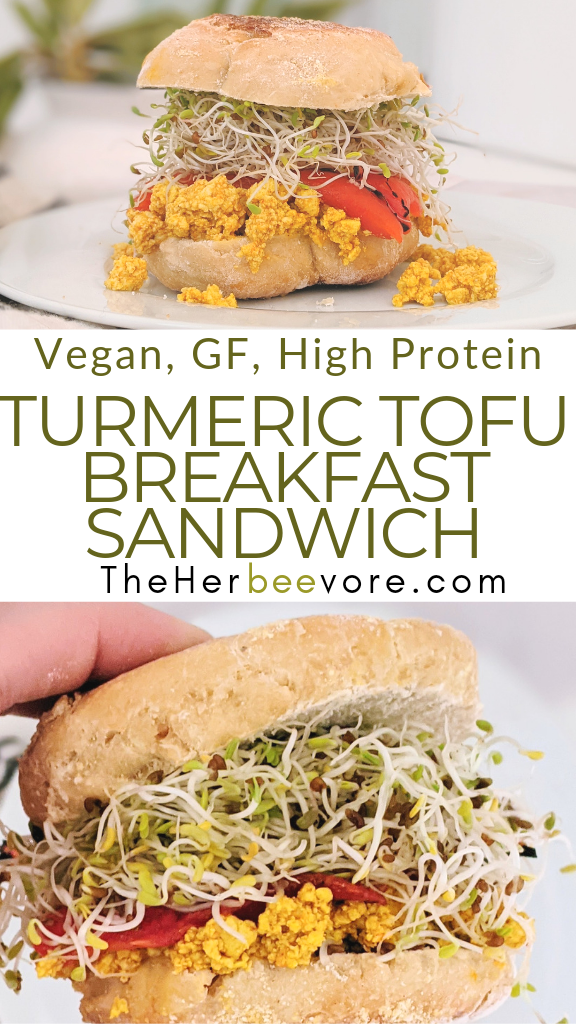 turmeric tofu breakfast sandwich recipe vegan gluten free tofu breakfast scramble sandwich recipes healthy high protein vegetarian breakfasts no eggs egg free brunch recipes