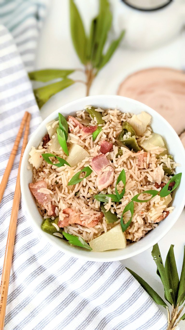 bacon pineapple fried rice gluten free recipes with leftover rice old takeout rice recipes with leftover bacon crumbs bacon bits fried rice recipe