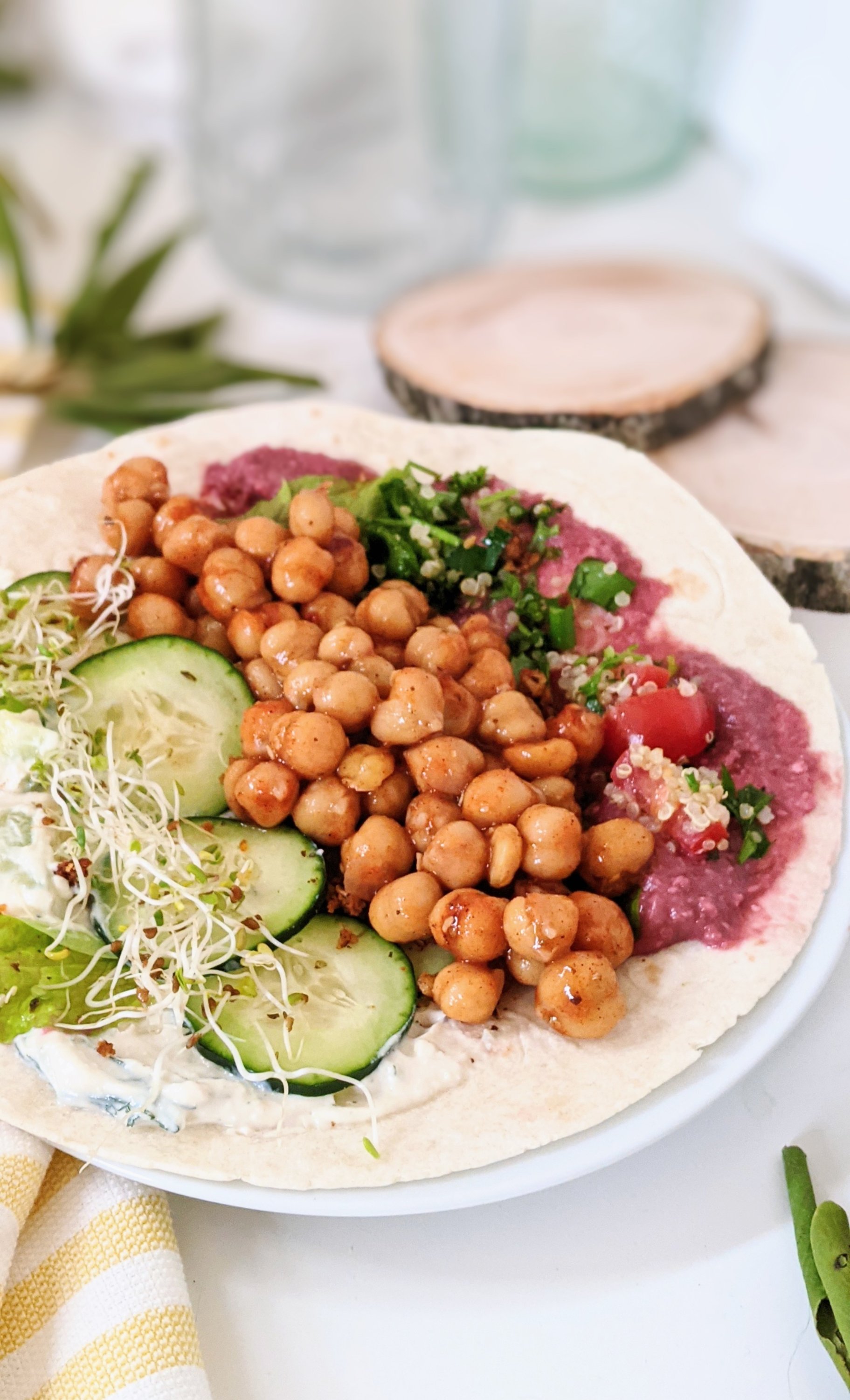 chickpea shawarma recipe vegan gluten free middle eastern chickpea pita recipe healthy plant based protein california beans recipes chickpeas garbanzo bean shawarma