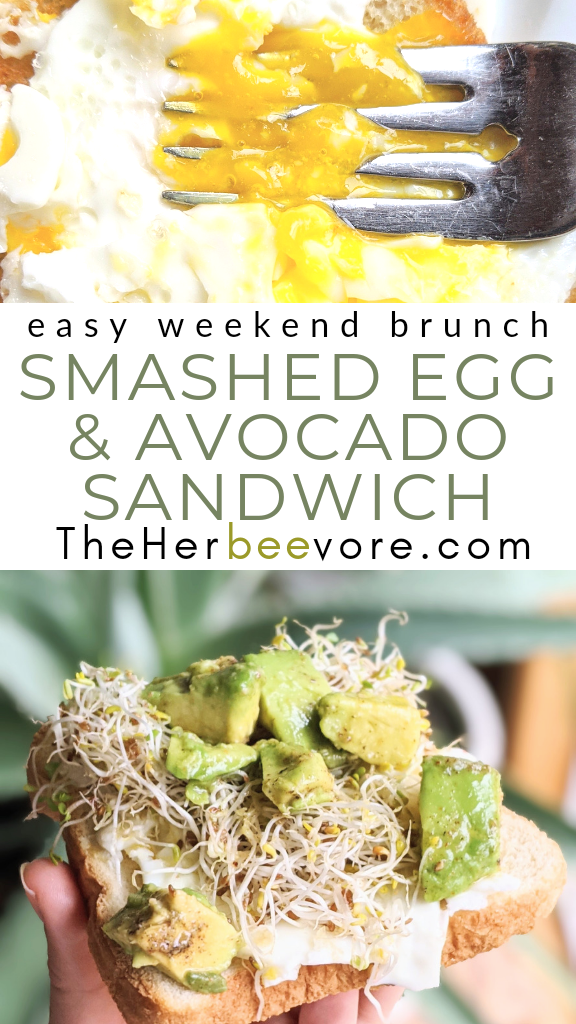 smashed avocado and egg breakfast sandwich brunch recipe vegetarian eggs and avocado recipe healthy breakfast sandwich with brioche bread