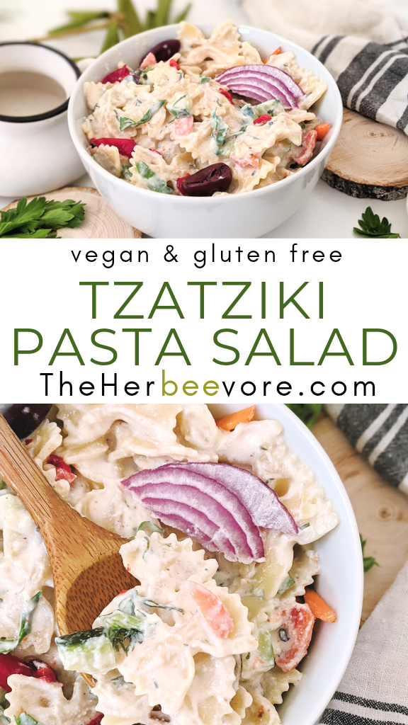 tzatziki pasta salad recipe summer side dish recipes pasta salad with tzatziki dressing gltuen free side dishes for bbq