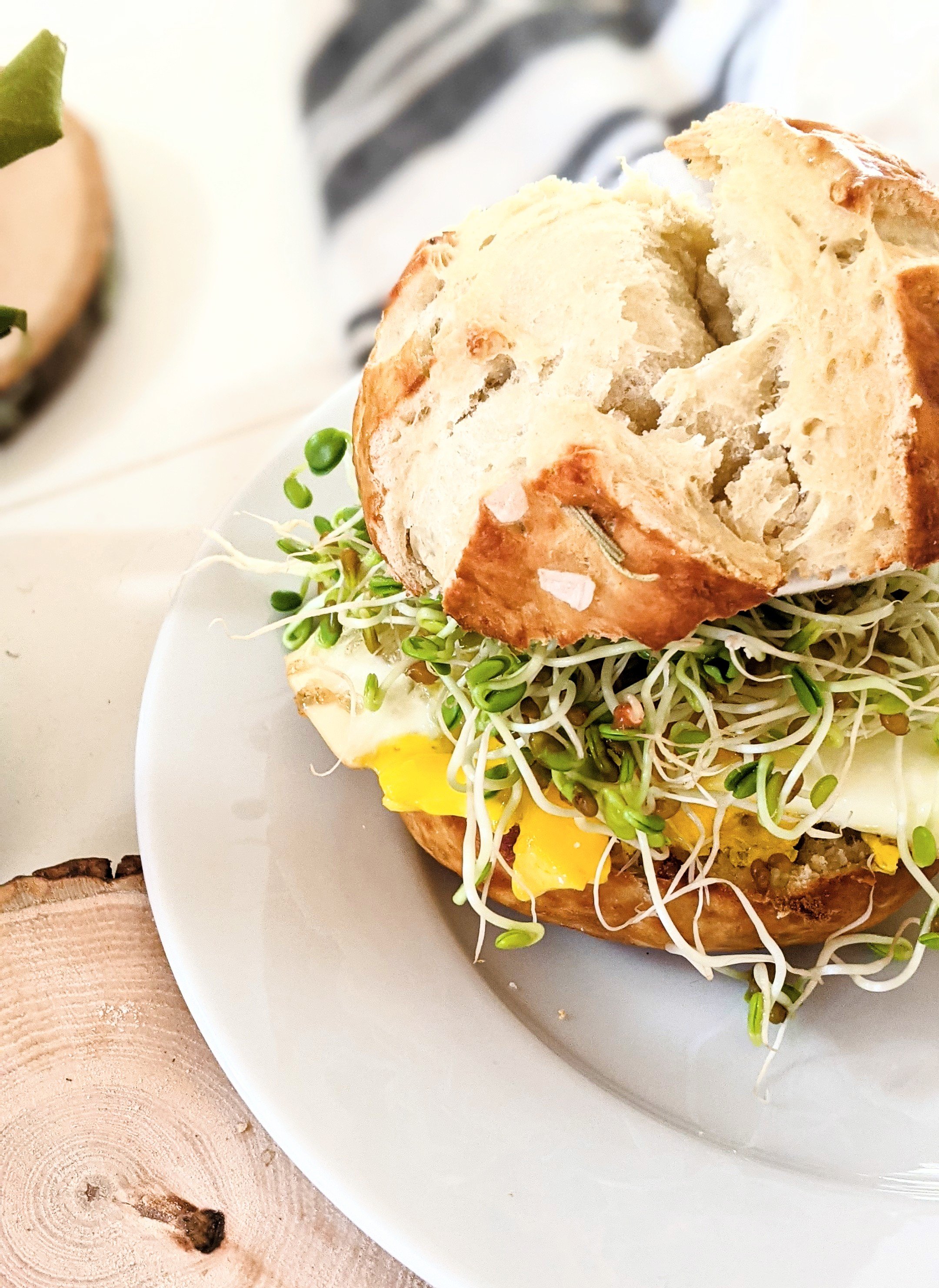 vegetarian pretzel bun sandwich recipe for breakfast sandwich with pretzel bread recipe eggs and bacon pretzel sandwiches