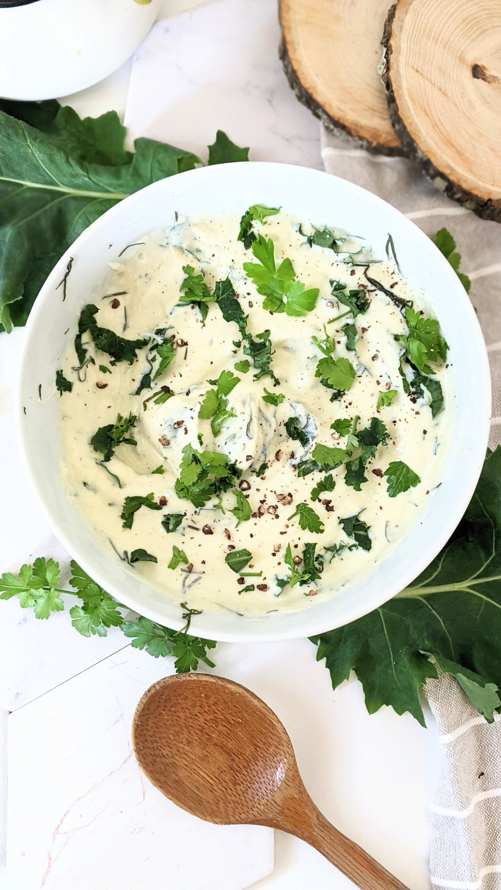 kale tzatziki without cucumber recipe creamy yogurt dip with kale vegan gluten free vegetarian high protein greek yogurt dips healthy