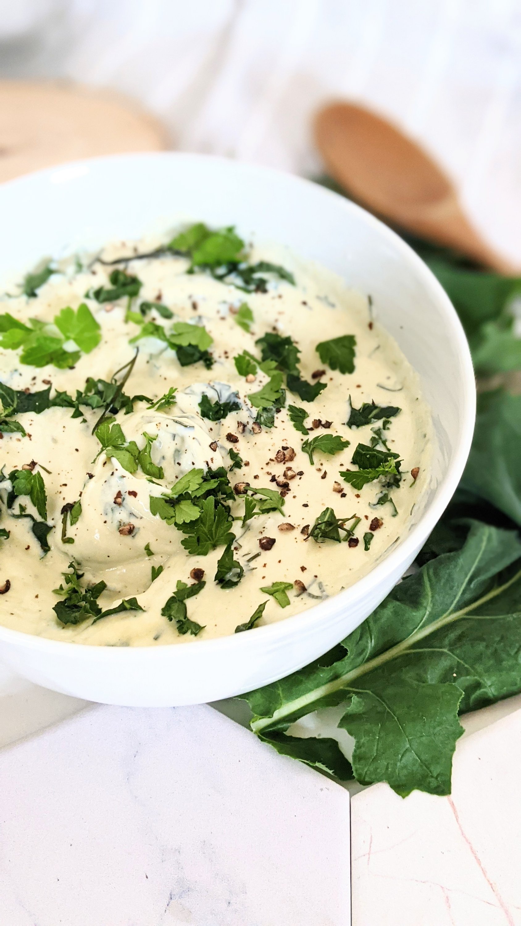 kale yogurt sauce recipe creamy kale dip vegan gluten free