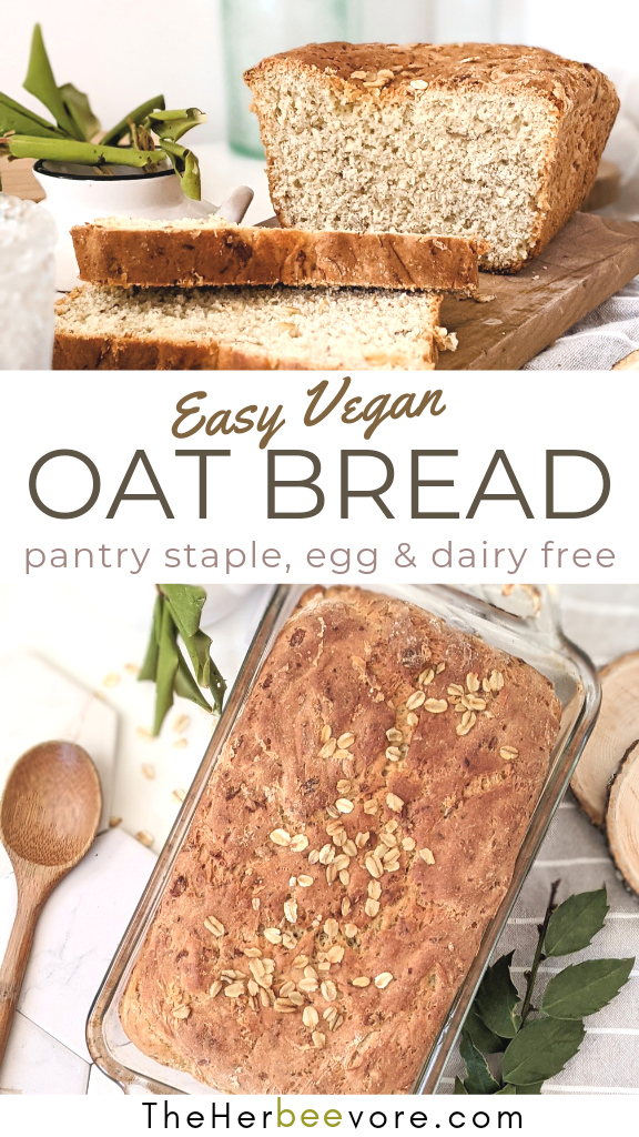 vegan oat bread recipevegetarian plant based yeast bread quick easy bread recipes for beginner bakers oat flax bread reicpes