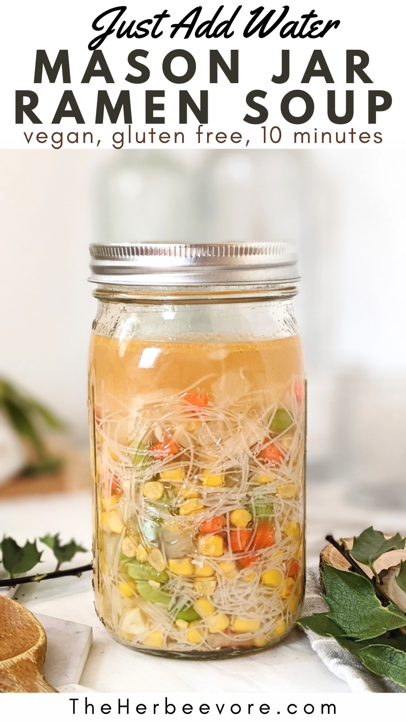 vegan mason jar ramen vegetarian mason jar ramen soup recipe meatless mason jar soups healthy mason jar lunches vegan gluten free vegetarian