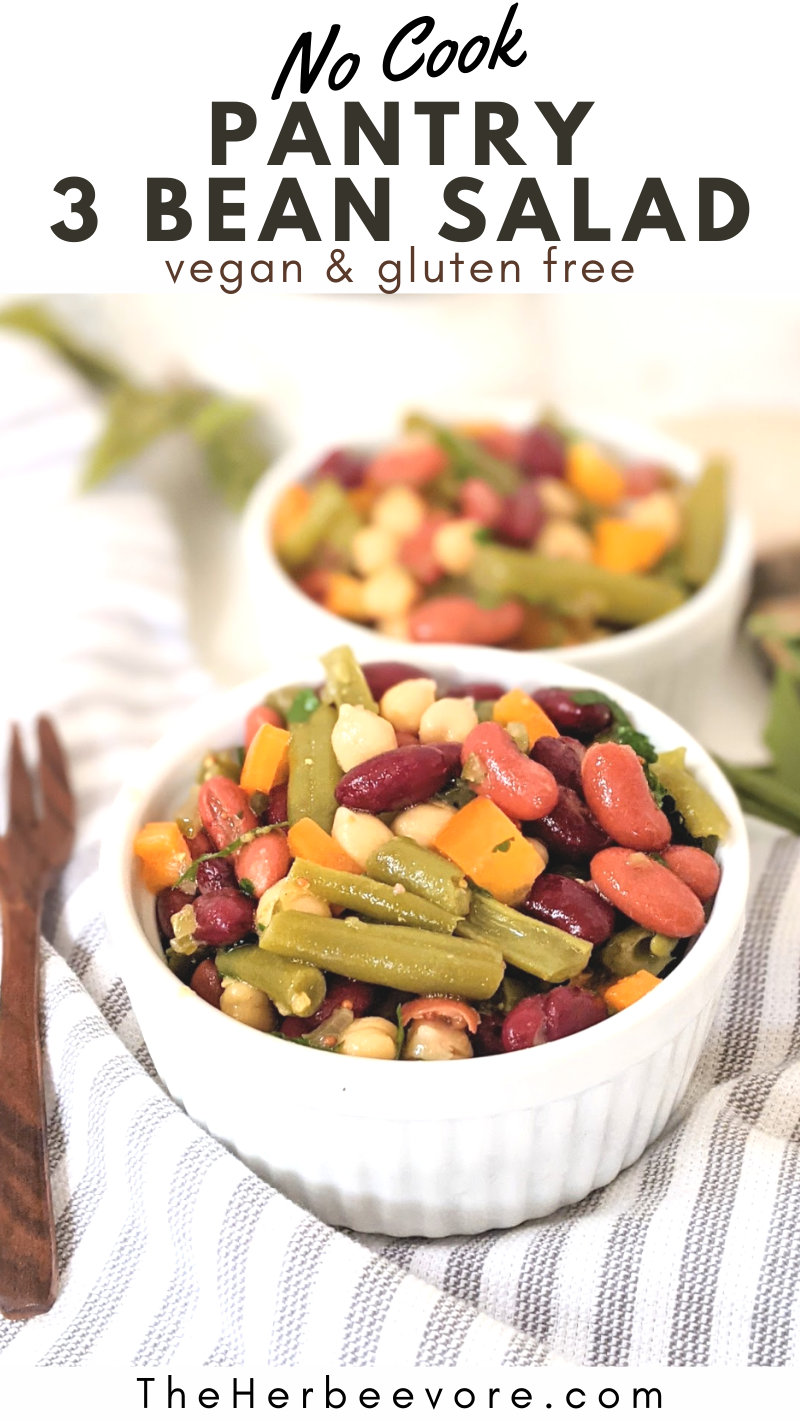 vegan no cook side dishes healthy vegetarian no cook sides recipe bean salad with canned beans easy lazy summer sides for bbq cook outs entertaining and parties