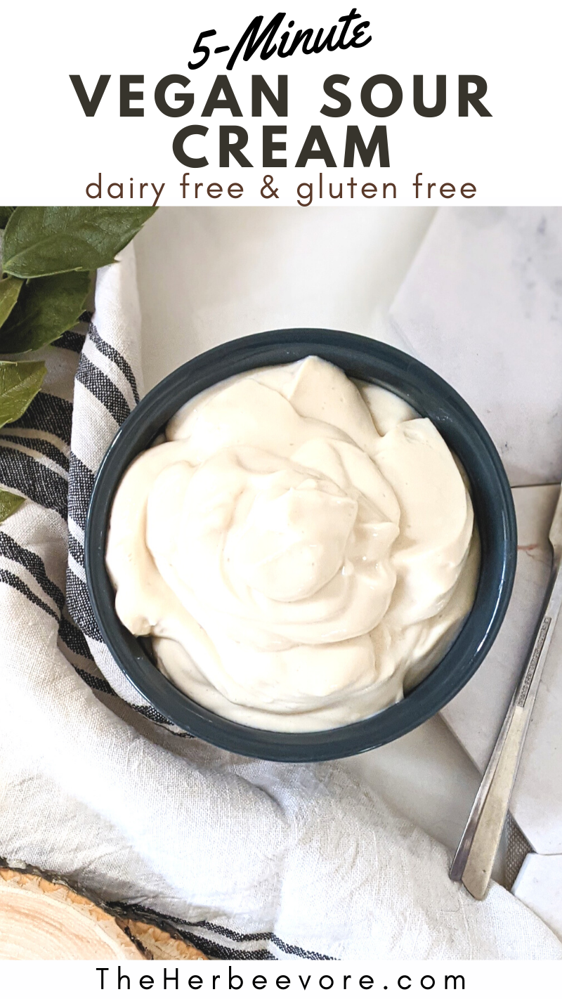 Vegan Tofu Sour Cream Recipe (Dairy Free)