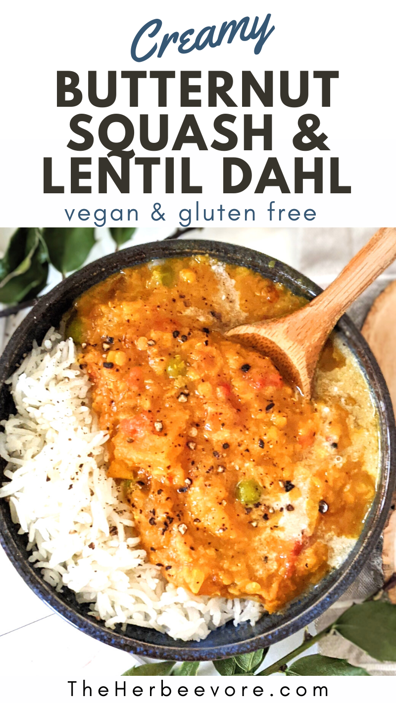 gluten free butternut squash dal recipe vegan red lentil dal with squash dairy free vegetarian meatless indian curry recipes healthy coconut milk indian stew
