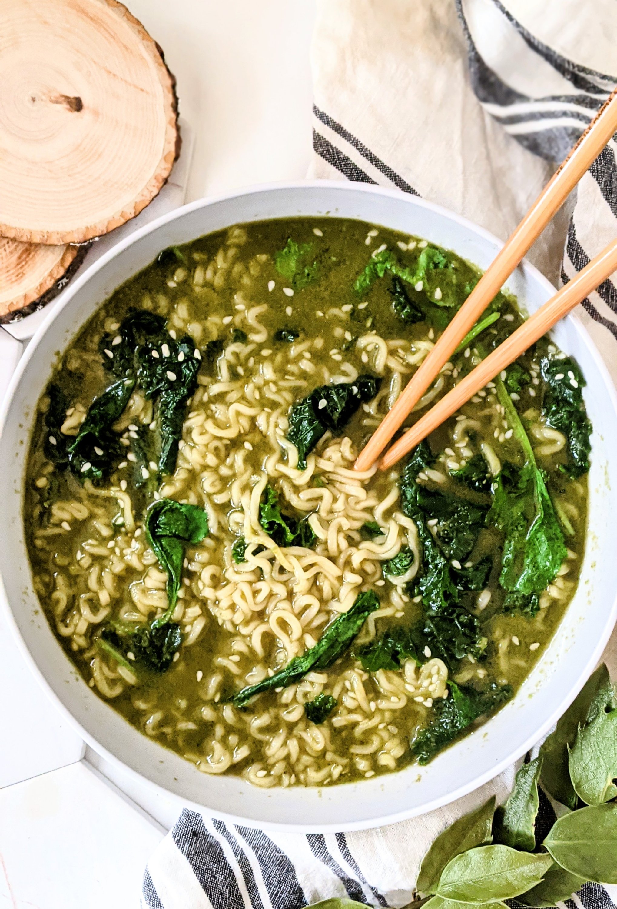 pesto ramen noodles recipe vegan gluten free vegetarian plant based ramen recipe hacks easy pantry noodles with basil ramen recipe