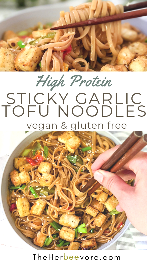 high protein garlic noodles vegan gluten free asian noodles recipe healthy tofu noodles filling dinners rice noodles and tofu stir fry vegetarian asian noodles recipes easy weeknight meals at home