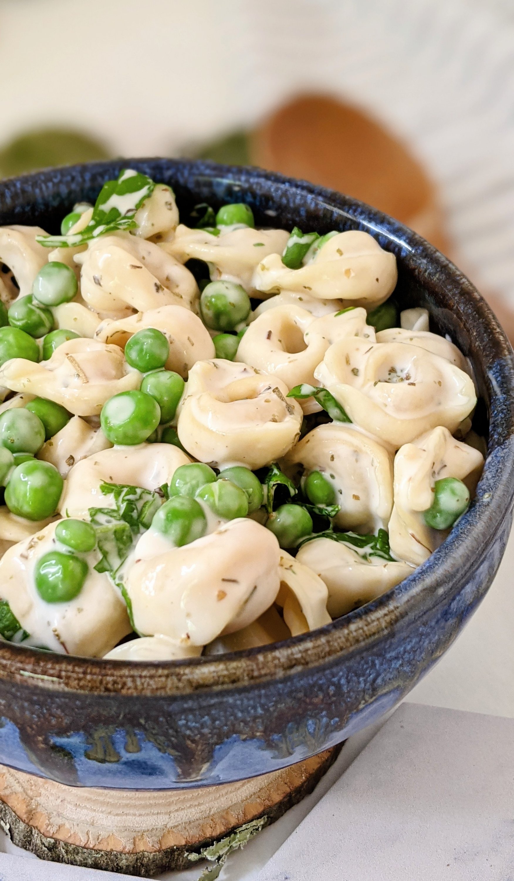 creamy make ahead pasta salad recipe vegetarian meatless make ahead sides pasta salad with tortellini and ranch dressing italian seasoning peas spinach and mayo