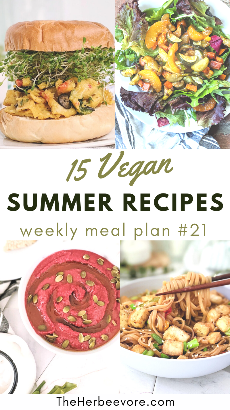 vegan recipes for summer healthy light meal plan warm weather recipes vegan meal ideas for hot days plant based meal prep ideas for breakfast lunch dinner dessert or snacks vegetarian meatless and gluten free