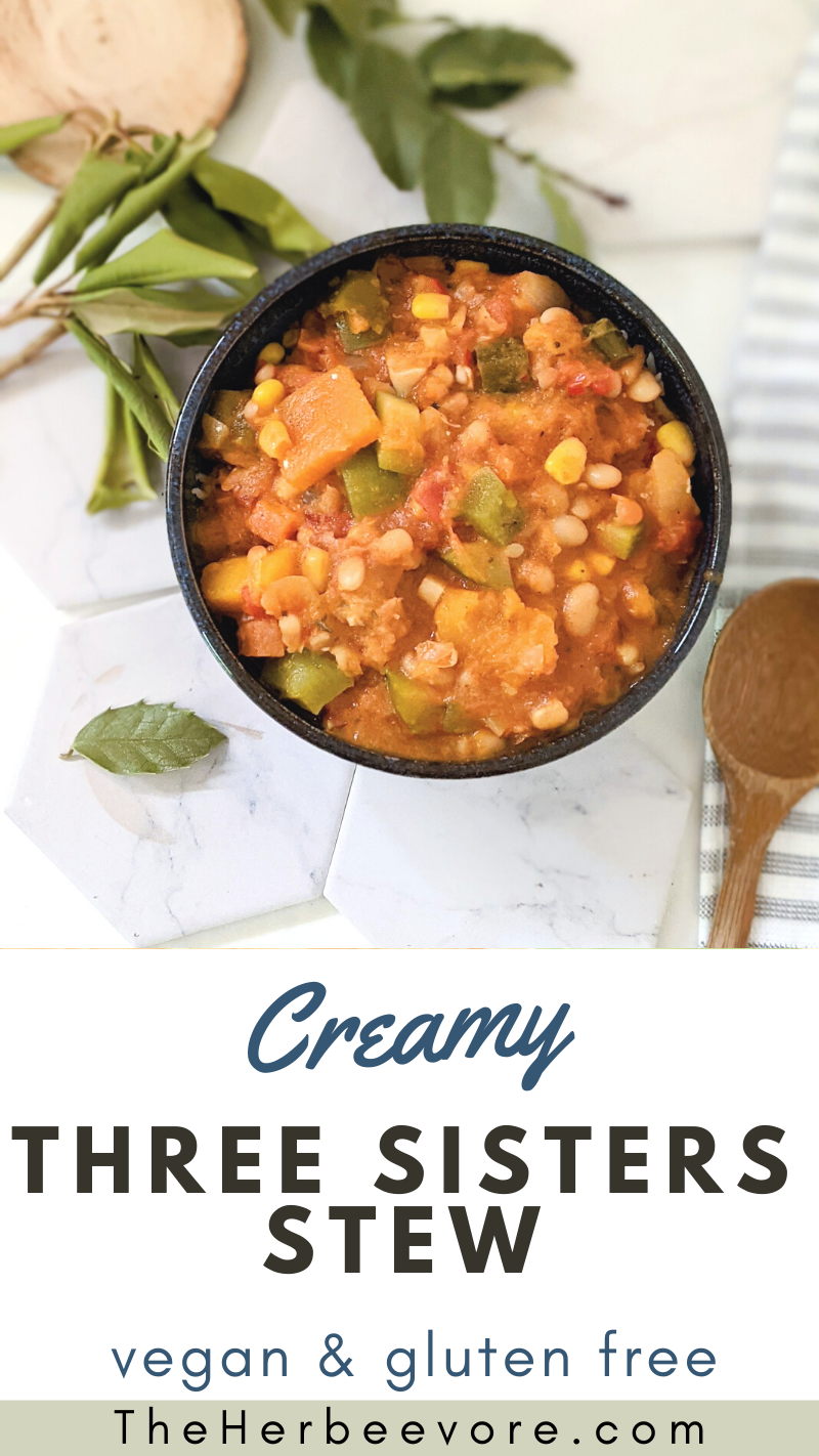 creamy three sisters stew recipe summer soup recipes with garden vegetable ideas for dinner recipes with beans and squash and corn gluten free summer stew recipes dairy free vegan dinner ideas