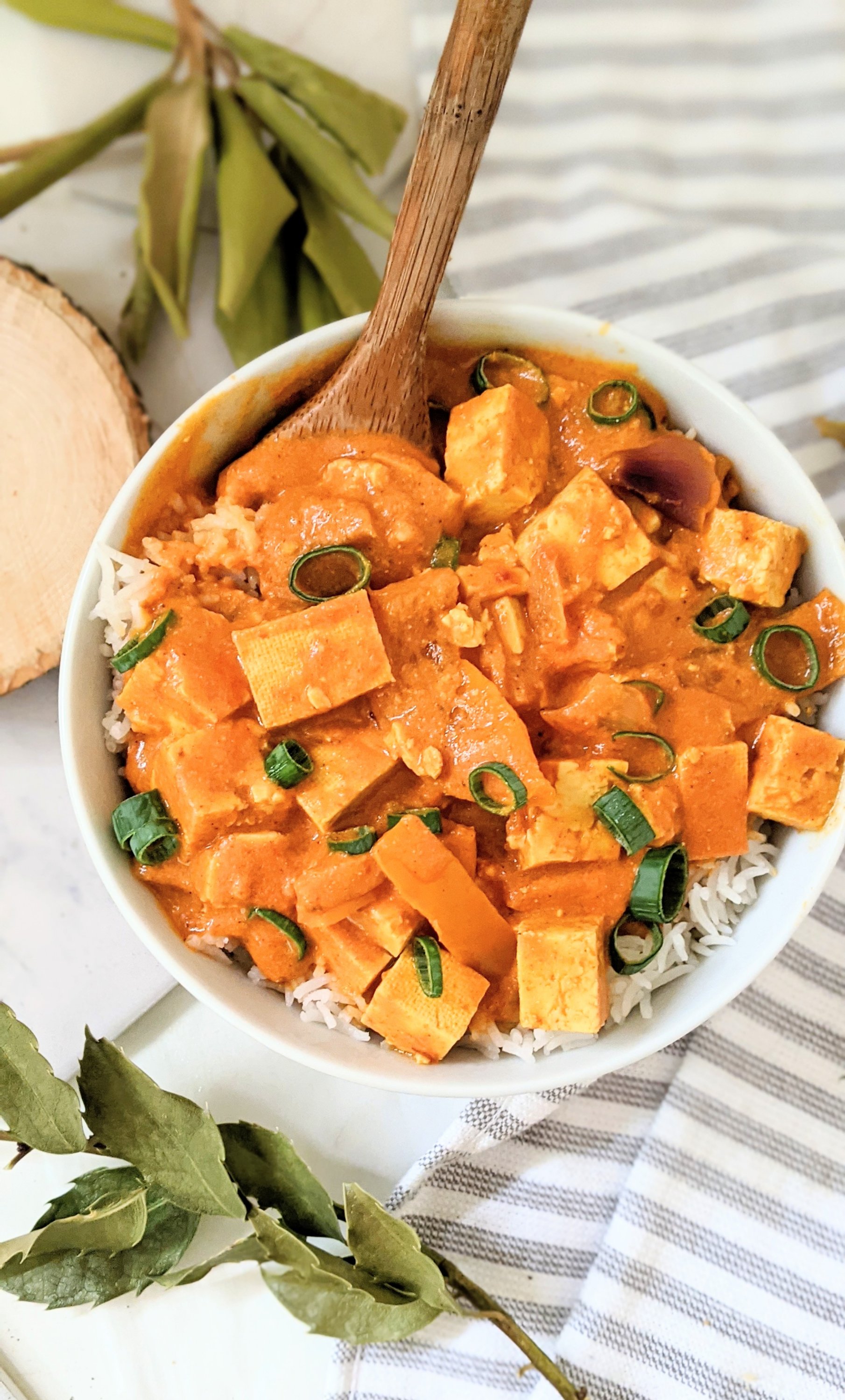 vegan butter tofu recipe dairy free gluten free vegetarian indian recipes with tofu for dinner healthy creamy indian stews with basmati rice and garlic naan